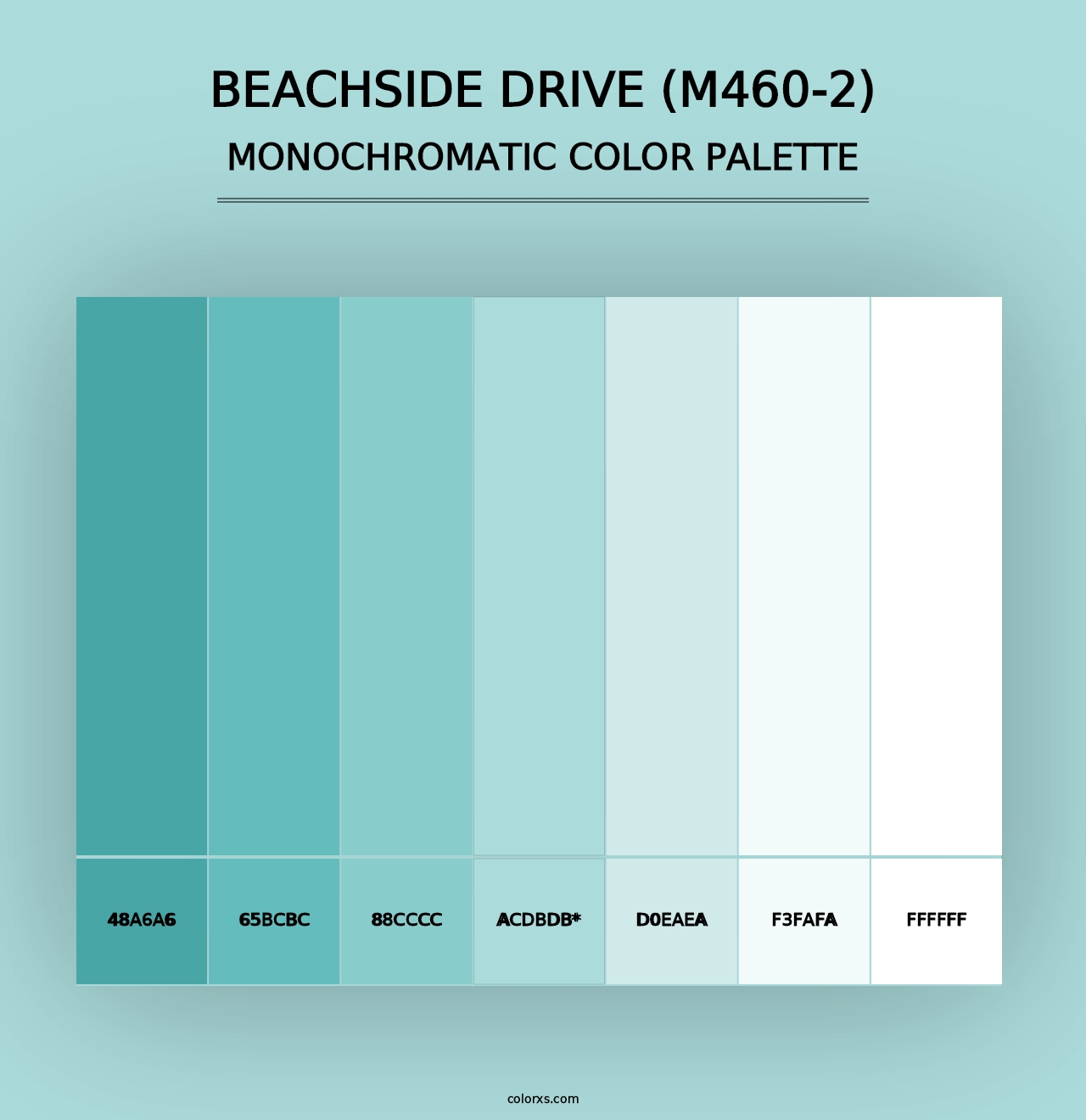 Beachside Drive (M460-2) - Monochromatic Color Palette