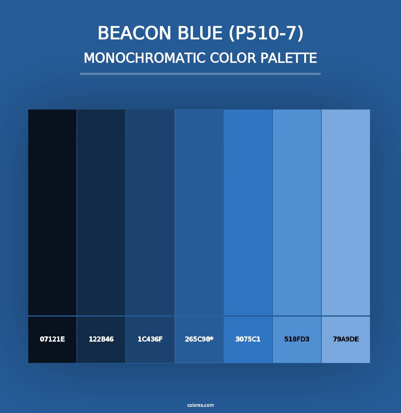 Beacon Blue (P510-7) - Monochromatic Color Palette