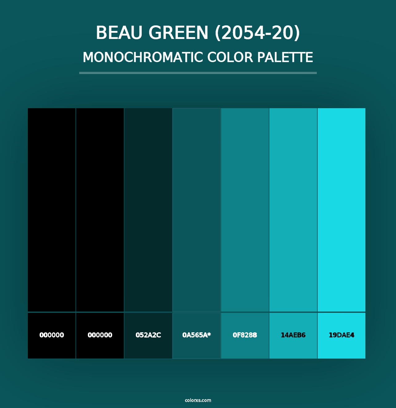 Beau Green (2054-20) - Monochromatic Color Palette