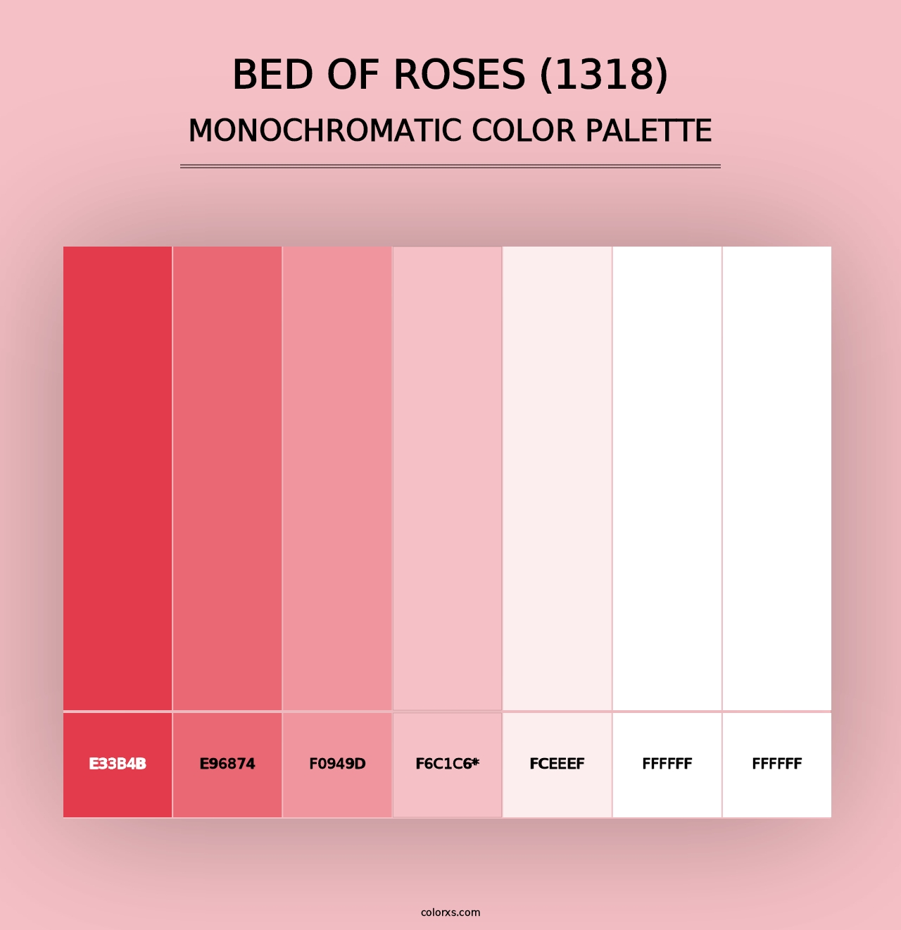 Bed of Roses (1318) - Monochromatic Color Palette