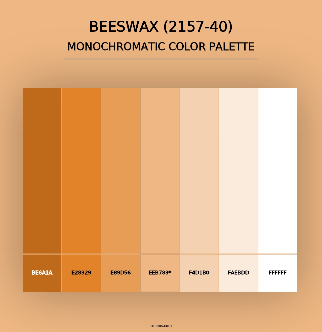 Beeswax (2157-40) - Monochromatic Color Palette