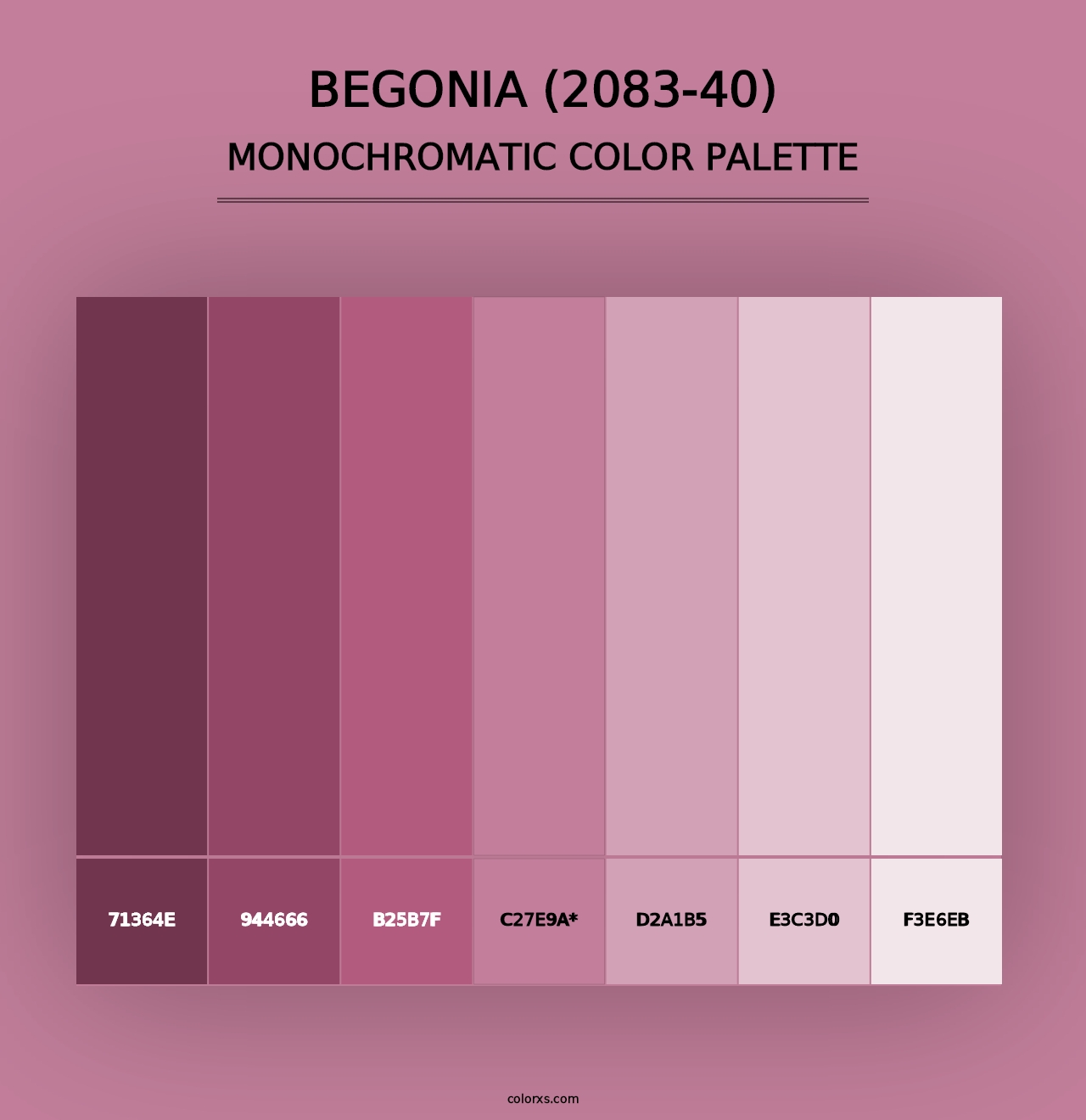 Begonia (2083-40) - Monochromatic Color Palette