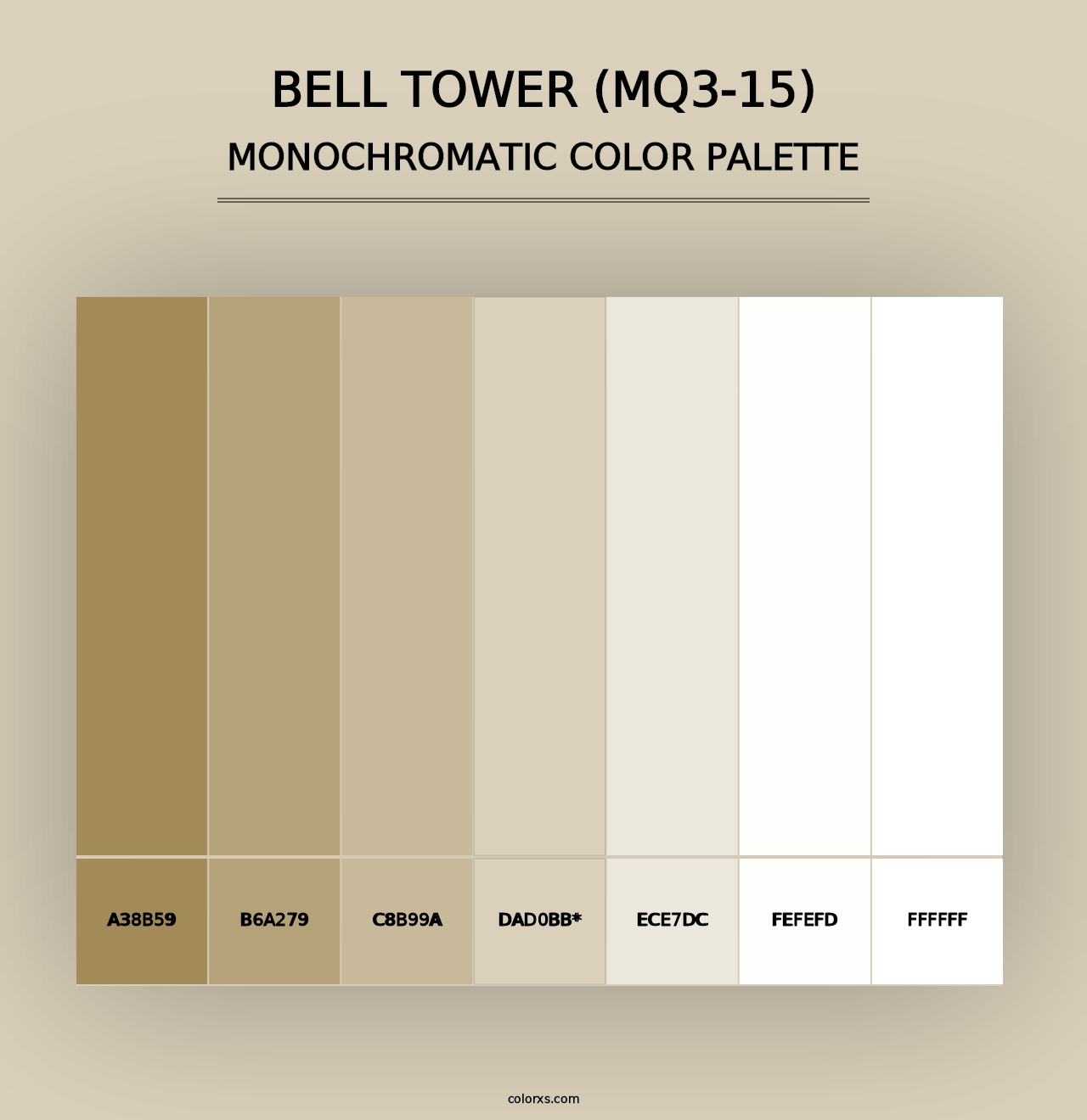 Bell Tower (MQ3-15) - Monochromatic Color Palette