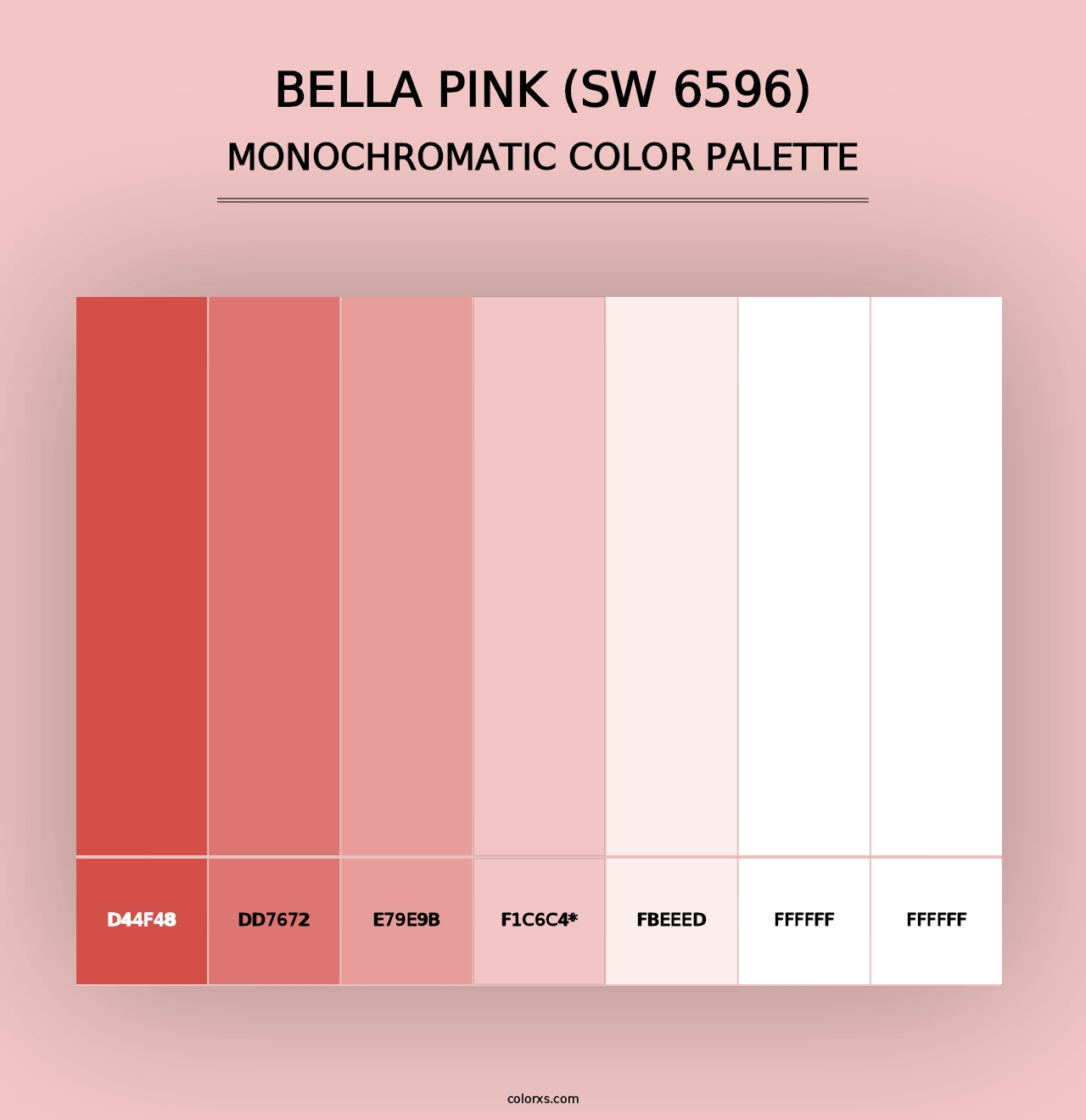 Bella Pink (SW 6596) - Monochromatic Color Palette