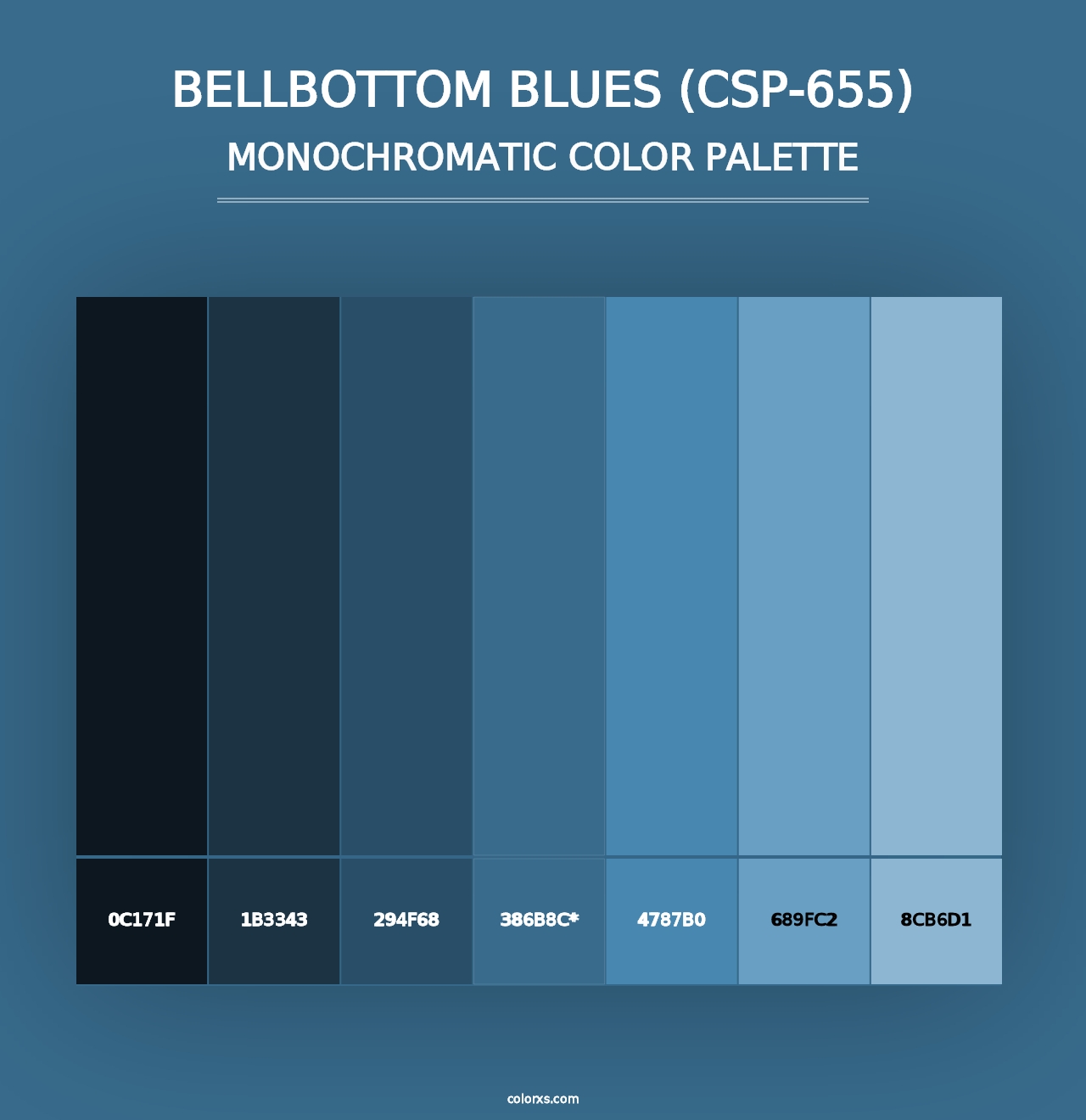 Bellbottom Blues (CSP-655) - Monochromatic Color Palette