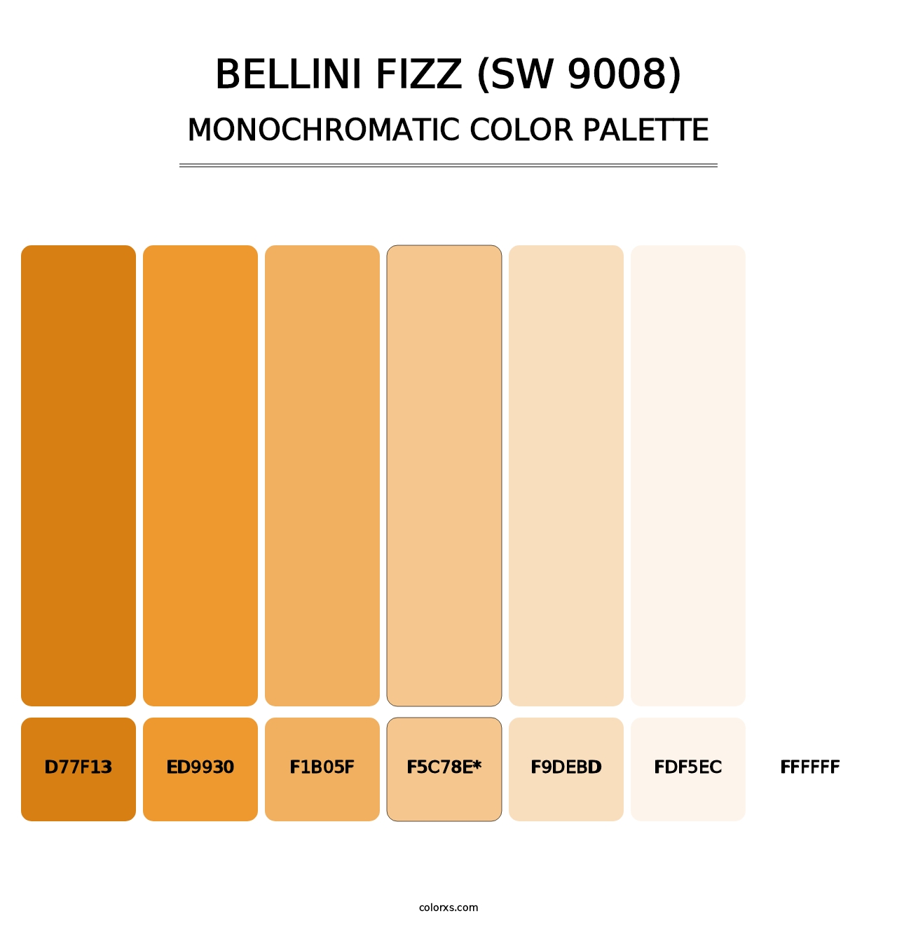 Bellini Fizz (SW 9008) - Monochromatic Color Palette