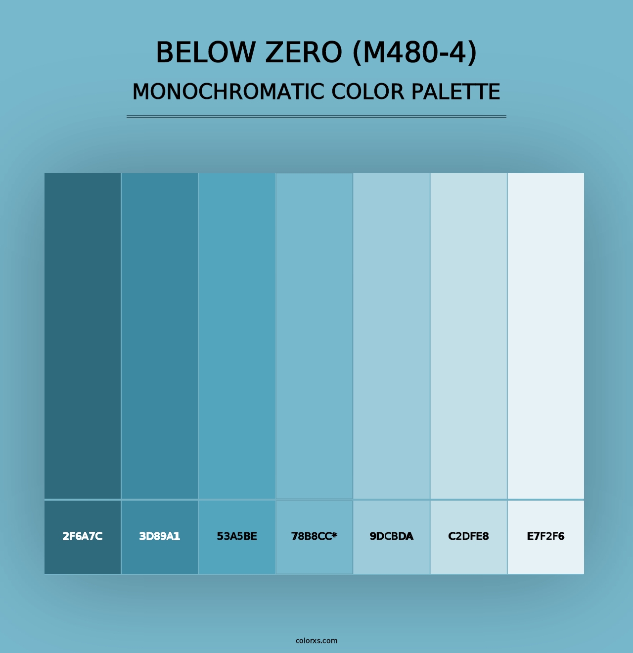 Below Zero (M480-4) - Monochromatic Color Palette