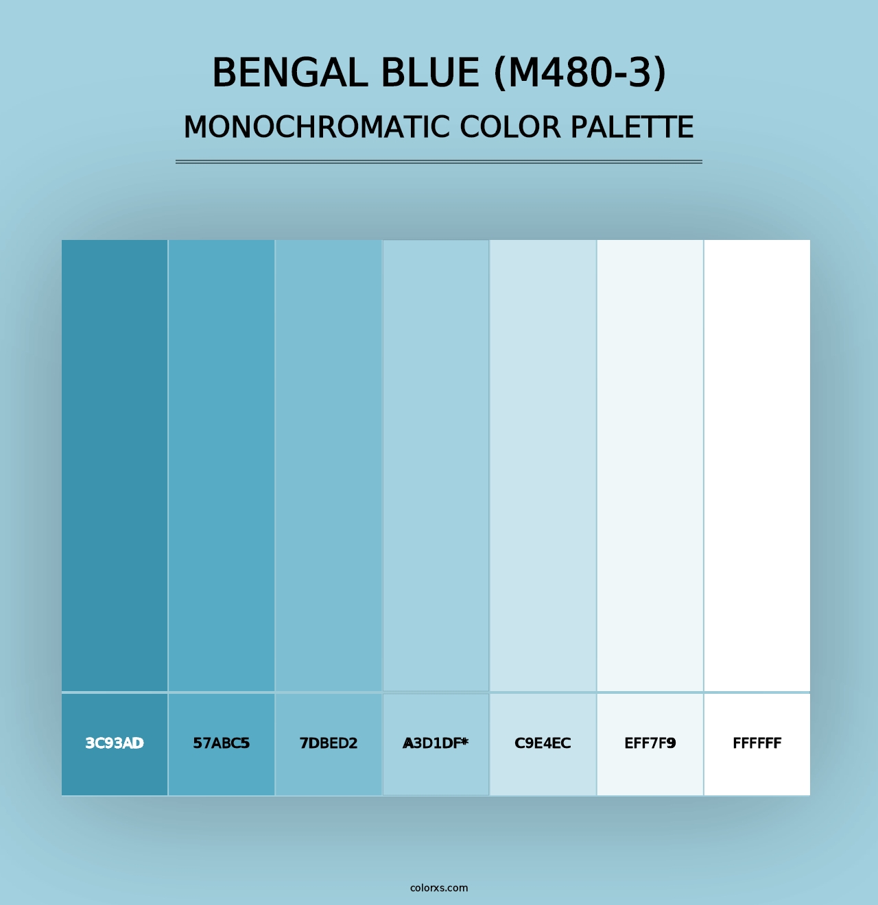 Bengal Blue (M480-3) - Monochromatic Color Palette