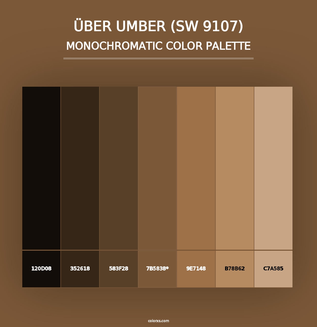 Über Umber (SW 9107) - Monochromatic Color Palette