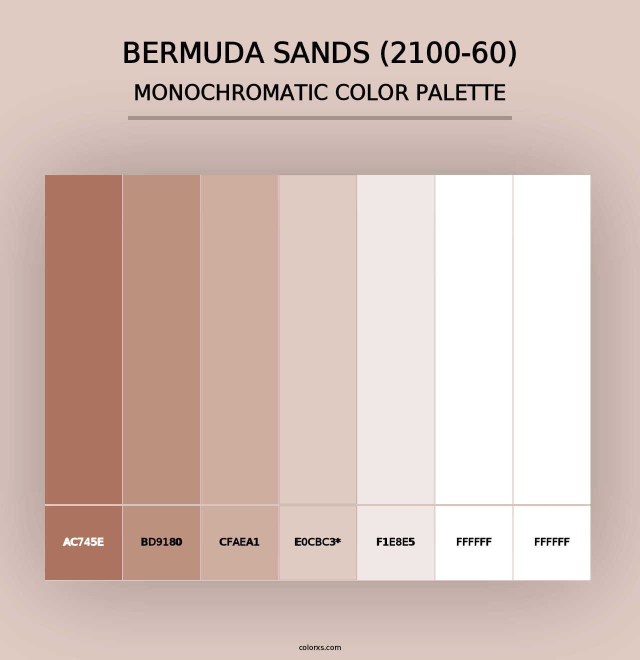 Bermuda Sands (2100-60) - Monochromatic Color Palette