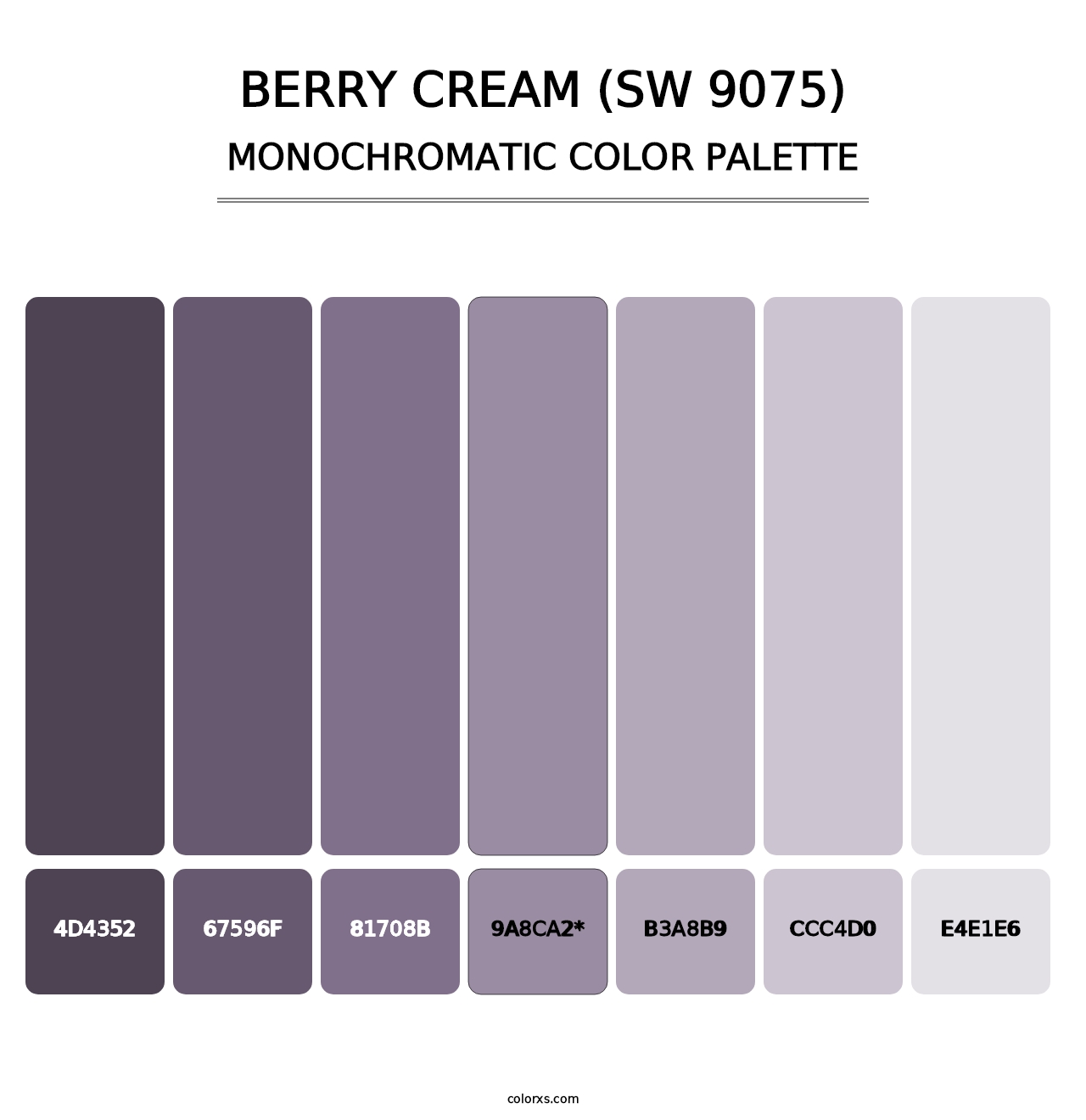 Berry Cream (SW 9075) - Monochromatic Color Palette