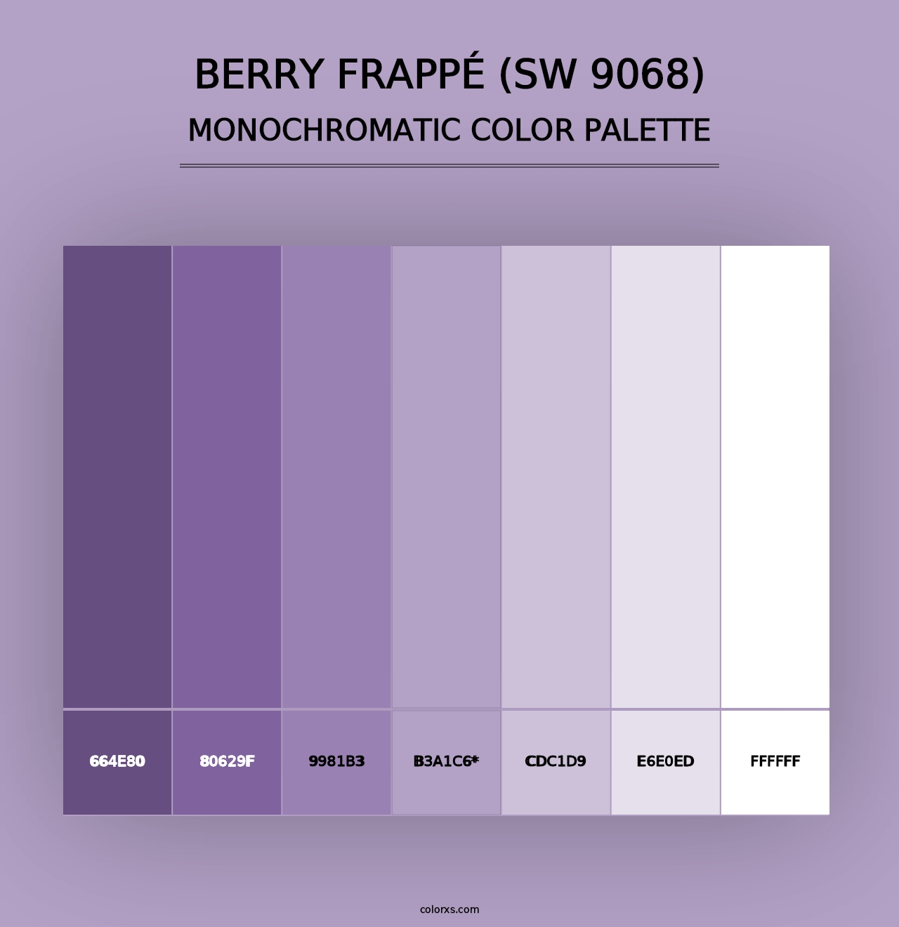 Berry Frappé (SW 9068) - Monochromatic Color Palette