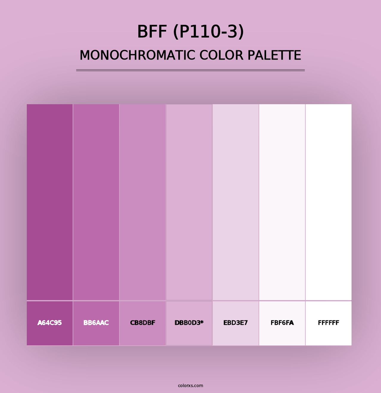 Bff (P110-3) - Monochromatic Color Palette