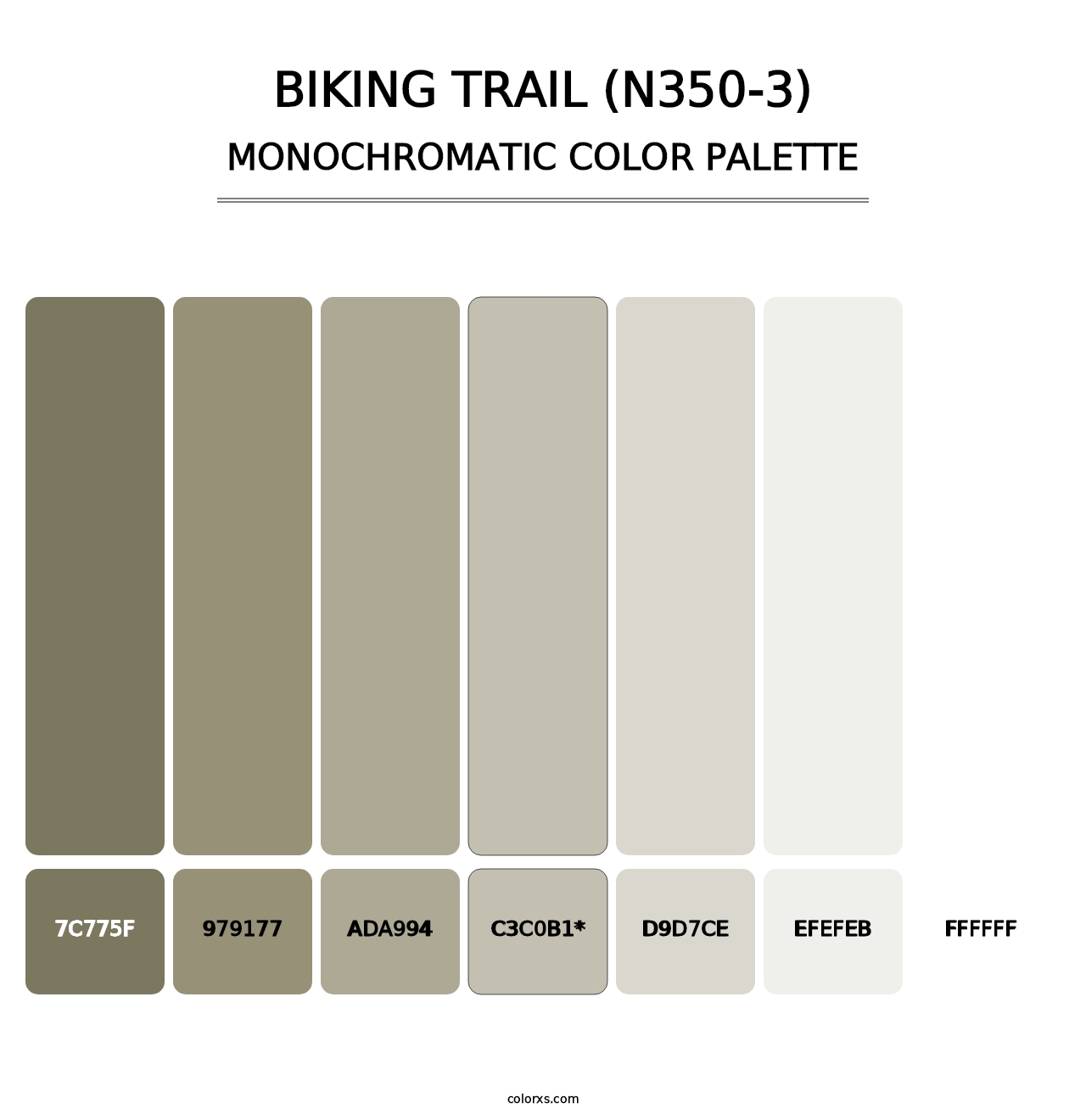 Biking Trail (N350-3) - Monochromatic Color Palette