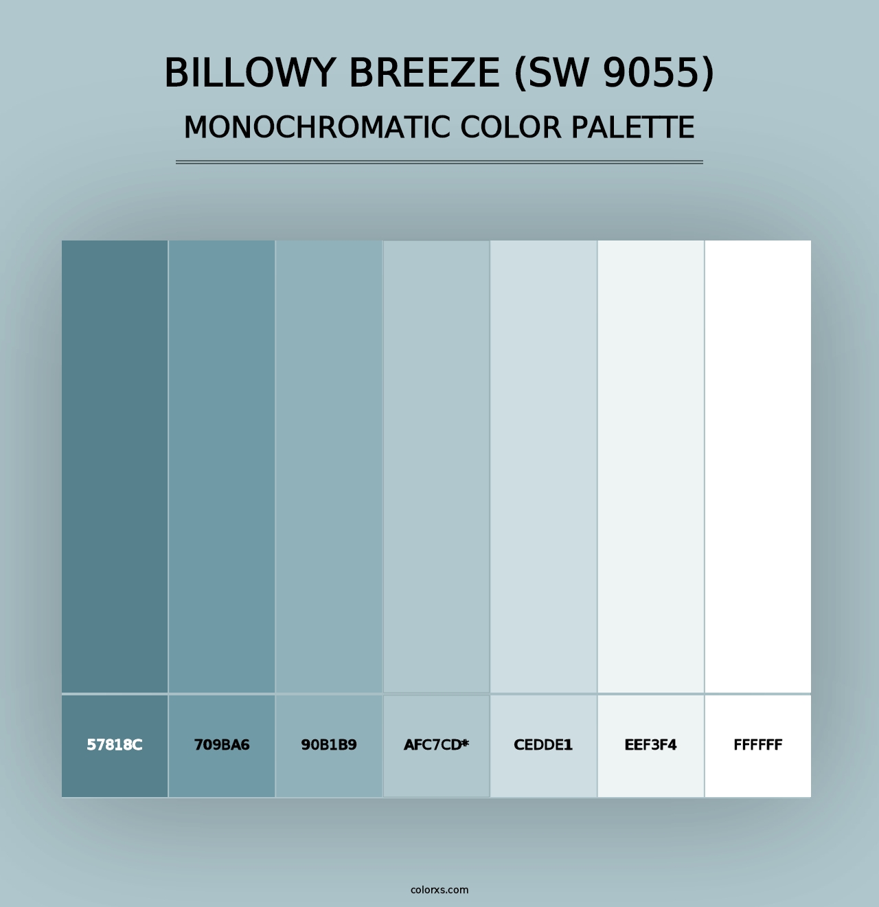 Billowy Breeze (SW 9055) - Monochromatic Color Palette