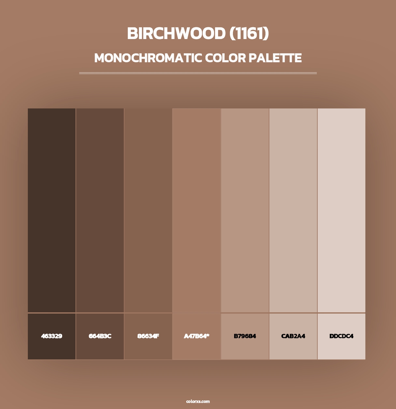 Birchwood (1161) - Monochromatic Color Palette