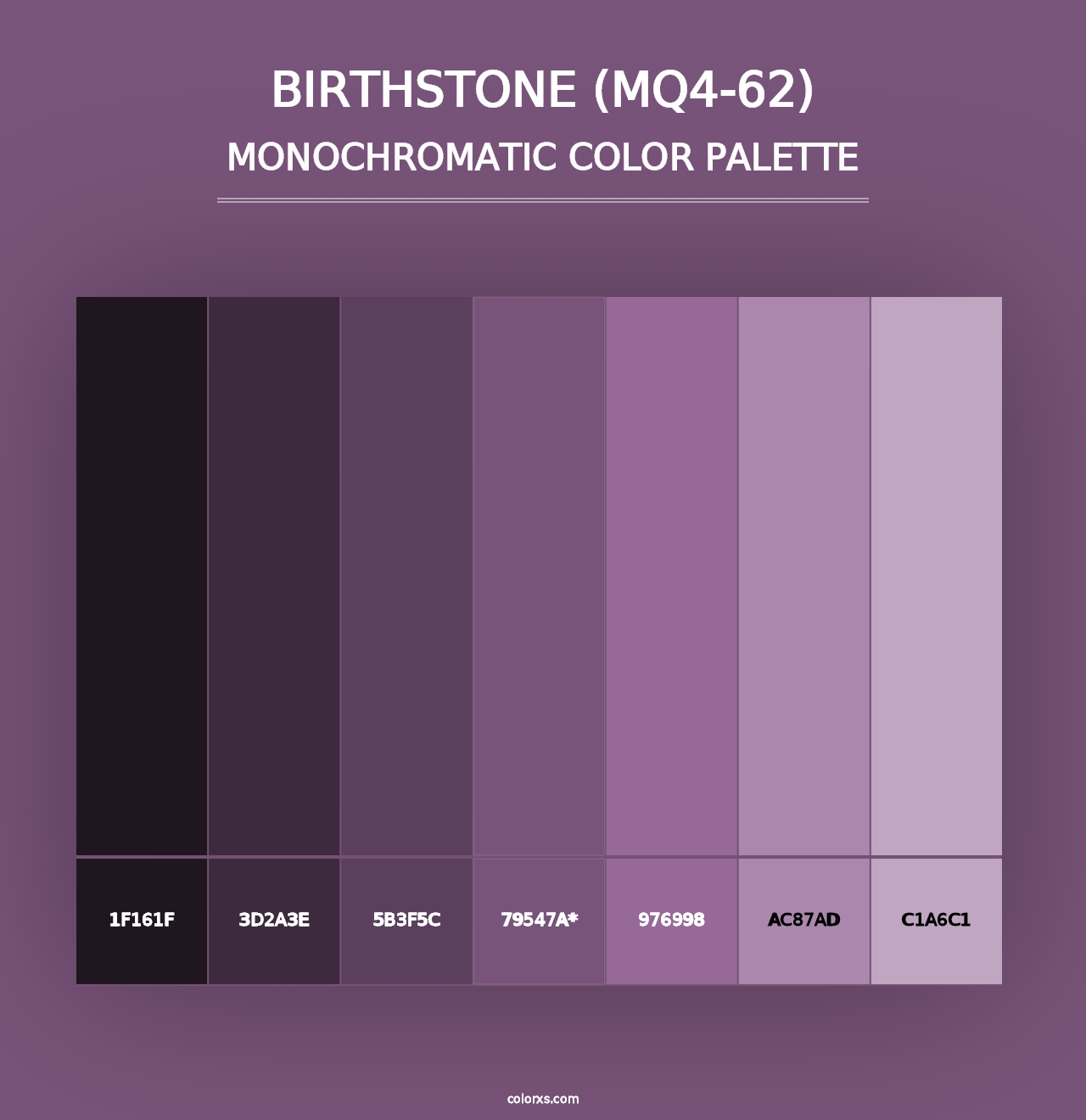 Birthstone (MQ4-62) - Monochromatic Color Palette