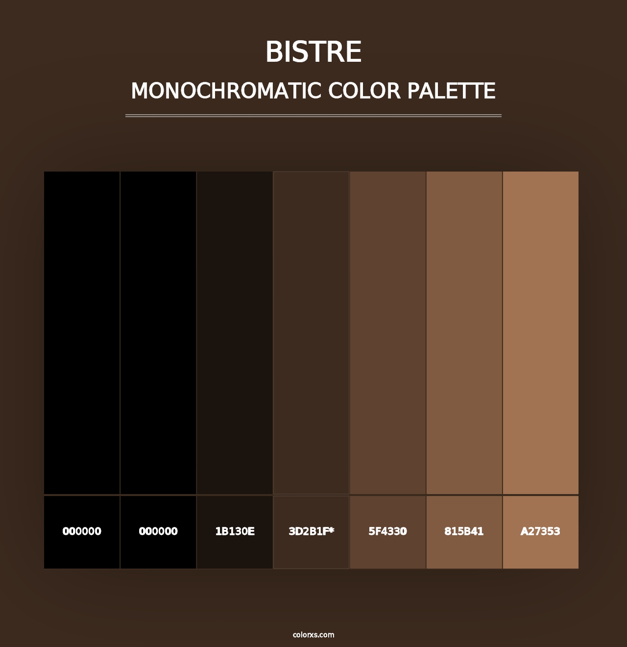 Bistre - Monochromatic Color Palette