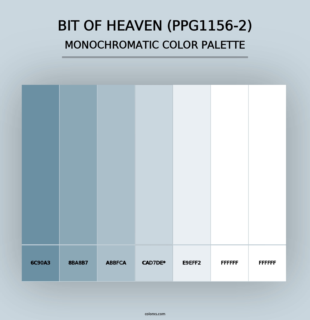 Bit Of Heaven (PPG1156-2) - Monochromatic Color Palette