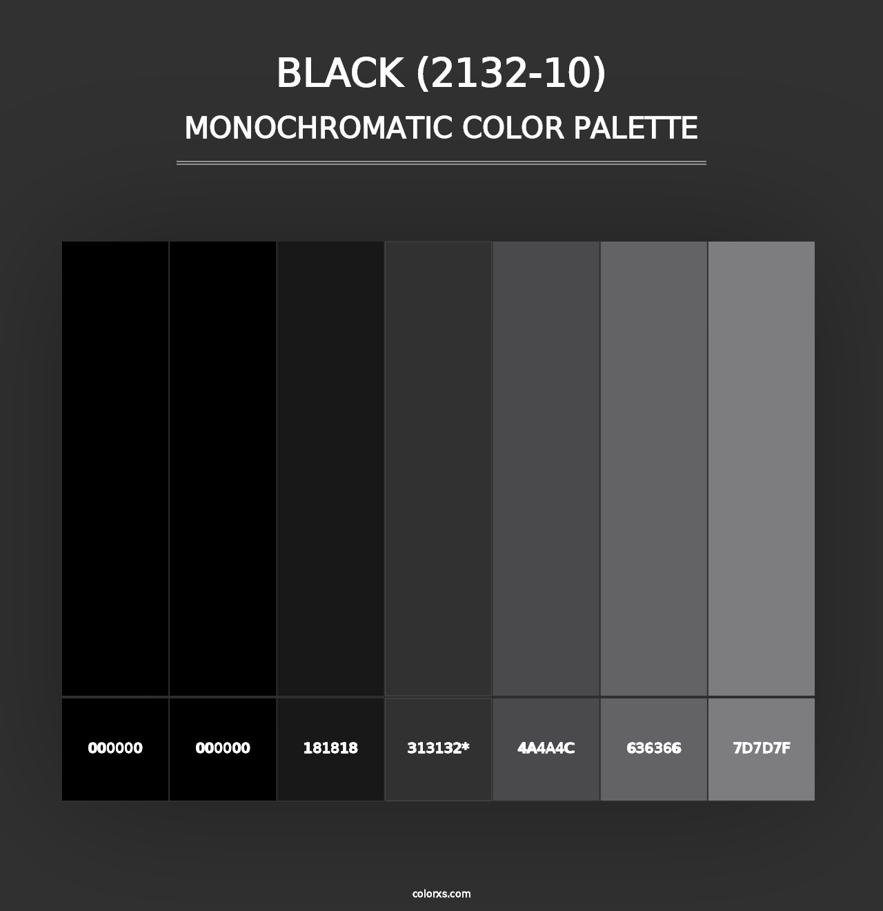 Black (2132-10) - Monochromatic Color Palette