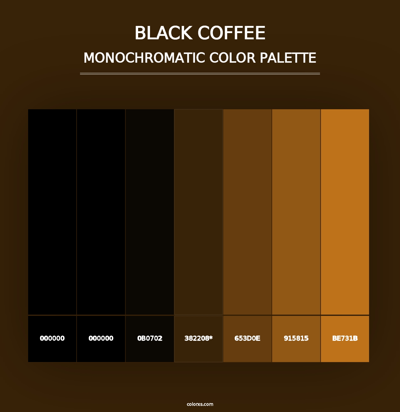 Black Coffee - Monochromatic Color Palette