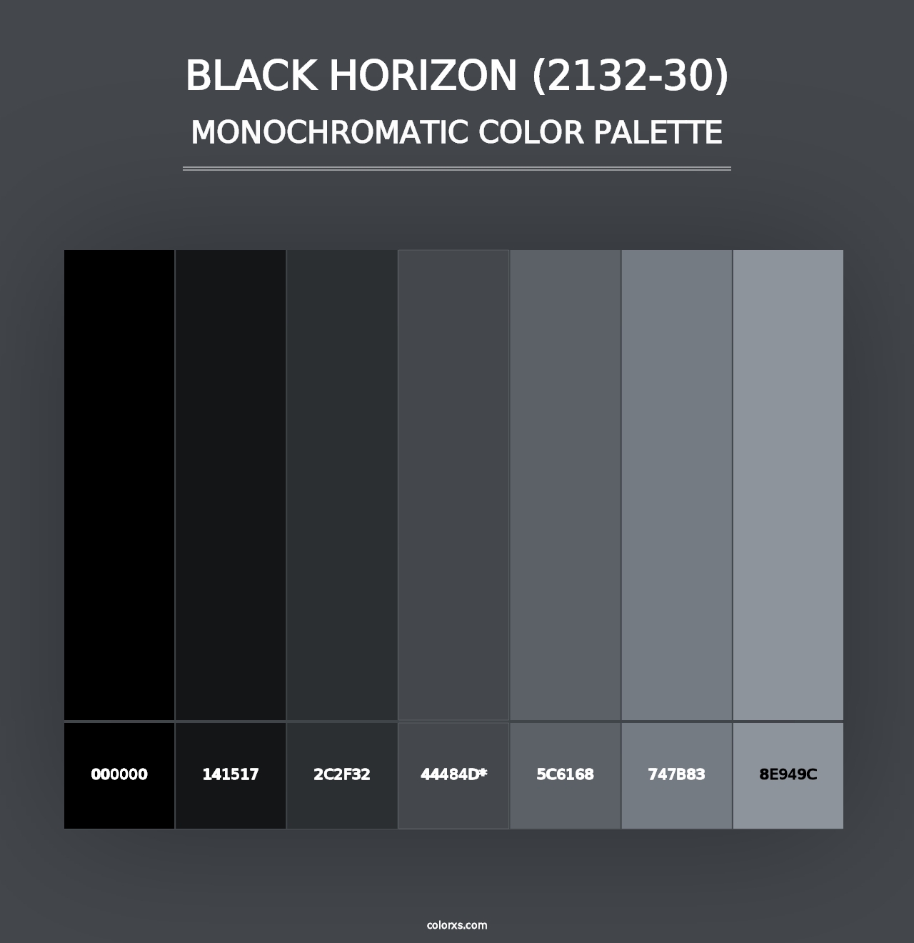 Black Horizon (2132-30) - Monochromatic Color Palette