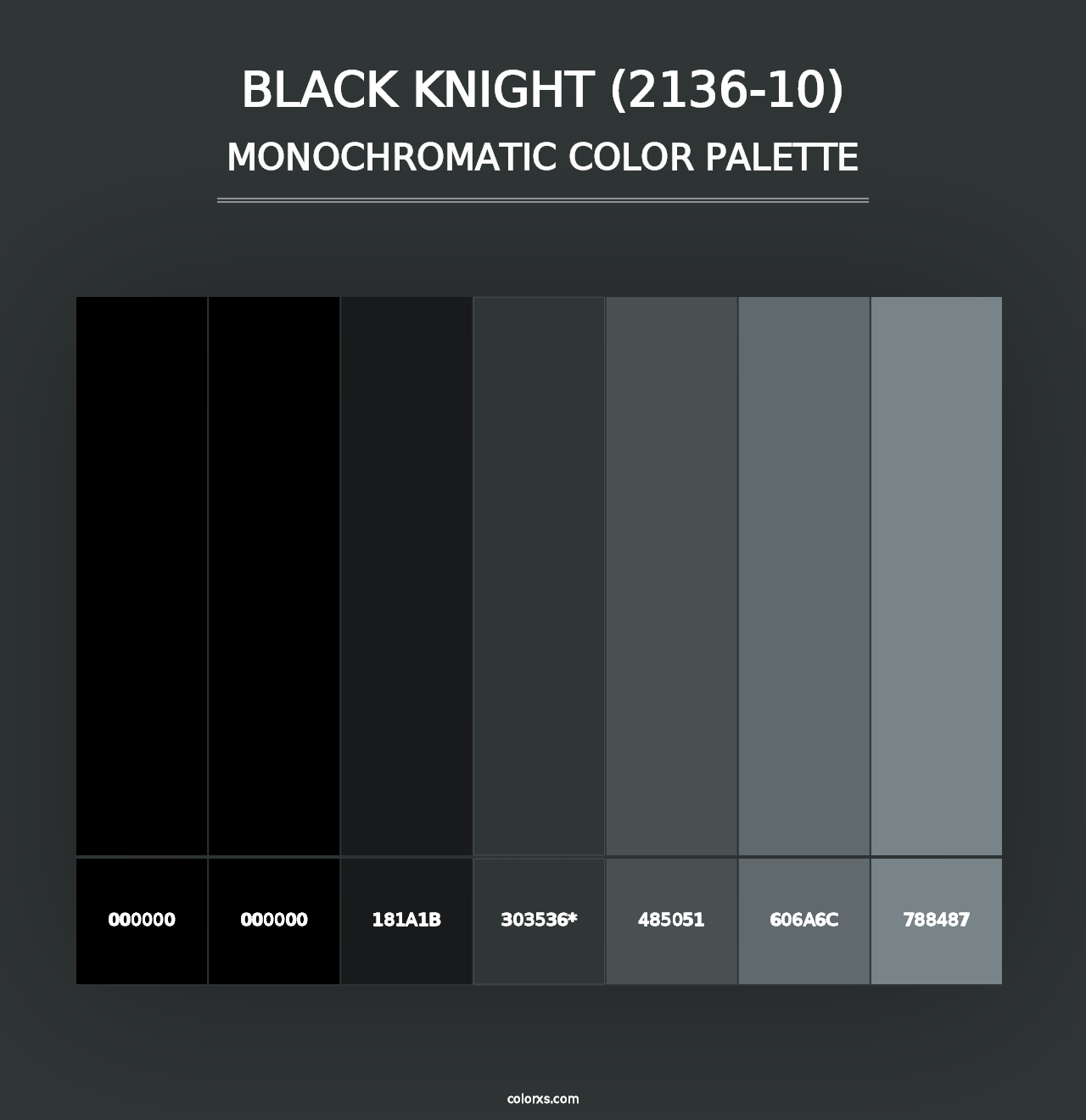 Black Knight (2136-10) - Monochromatic Color Palette