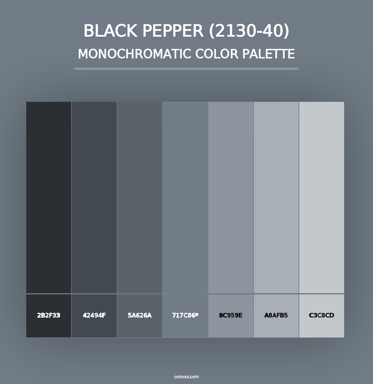 Black Pepper (2130-40) - Monochromatic Color Palette