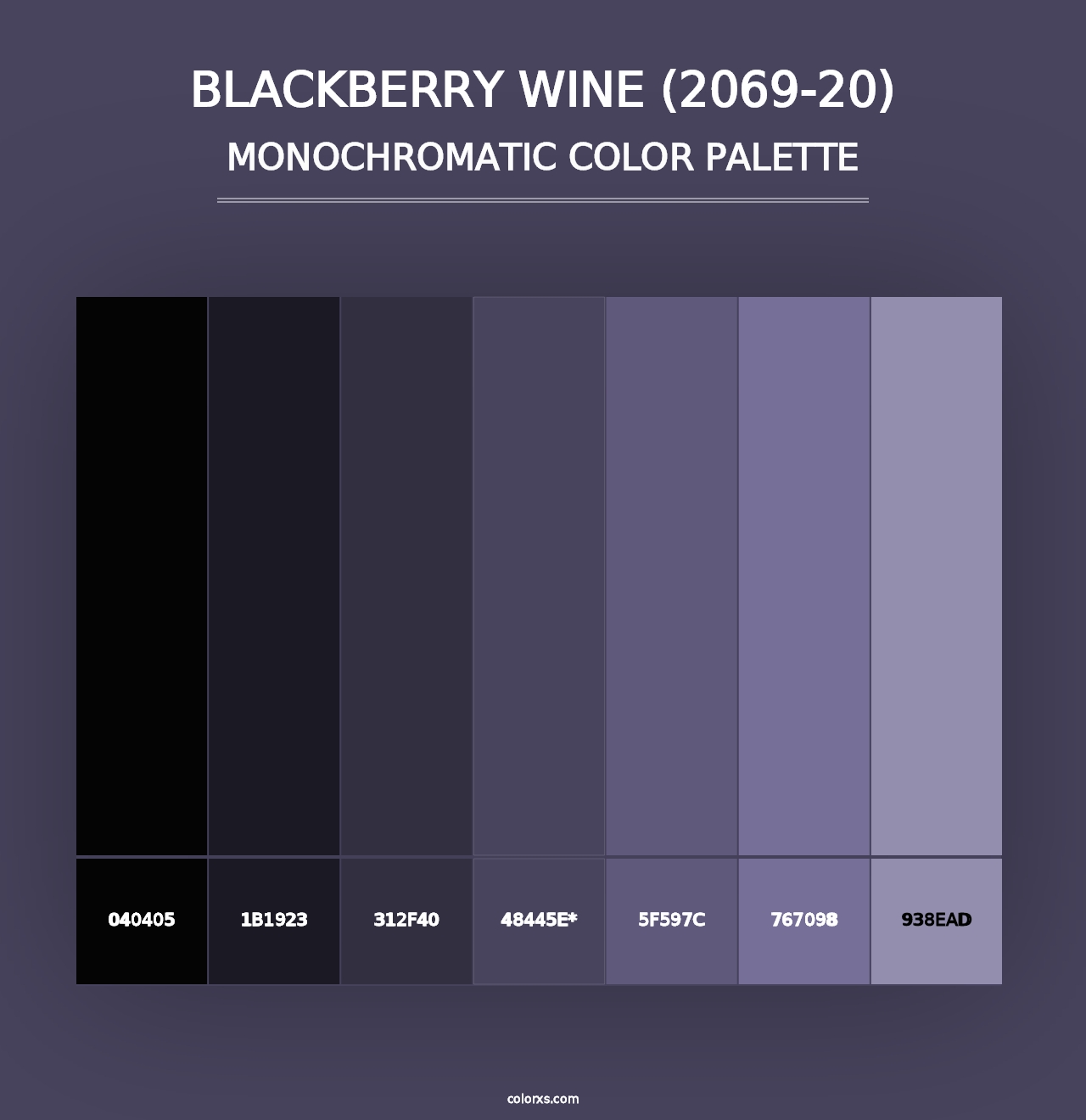 Blackberry Wine (2069-20) - Monochromatic Color Palette