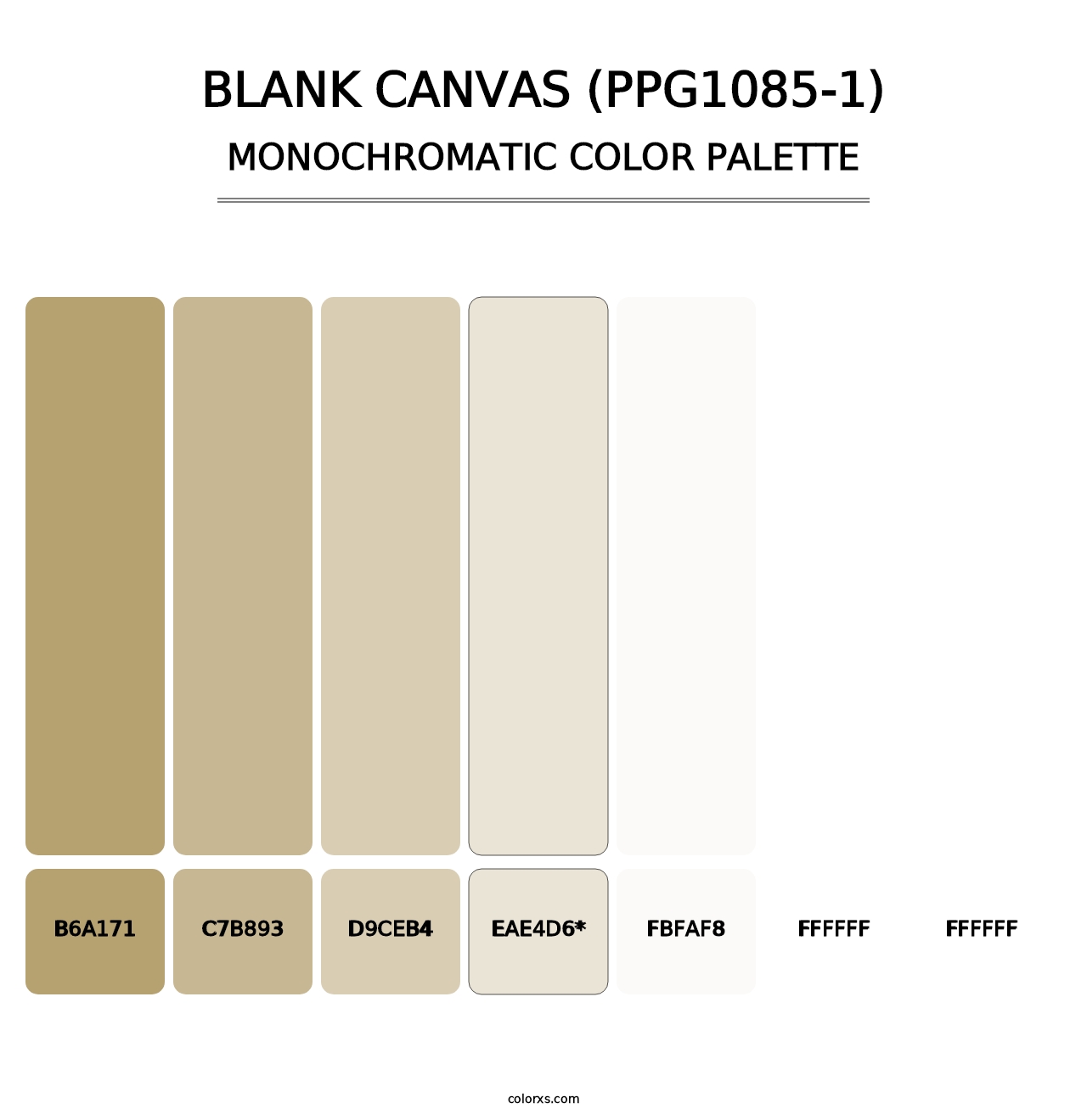 Blank Canvas (PPG1085-1) - Monochromatic Color Palette