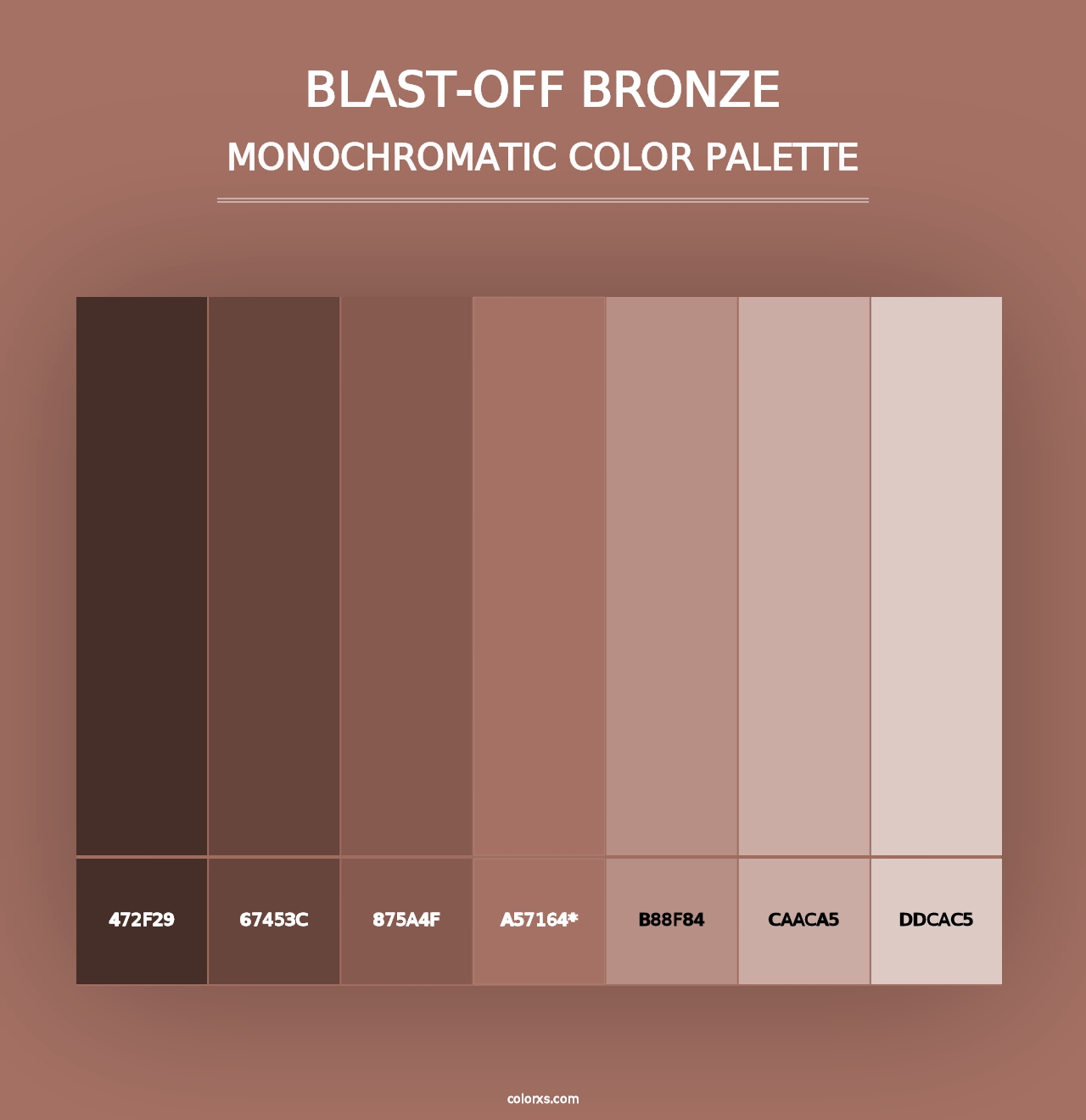 Blast-Off Bronze - Monochromatic Color Palette