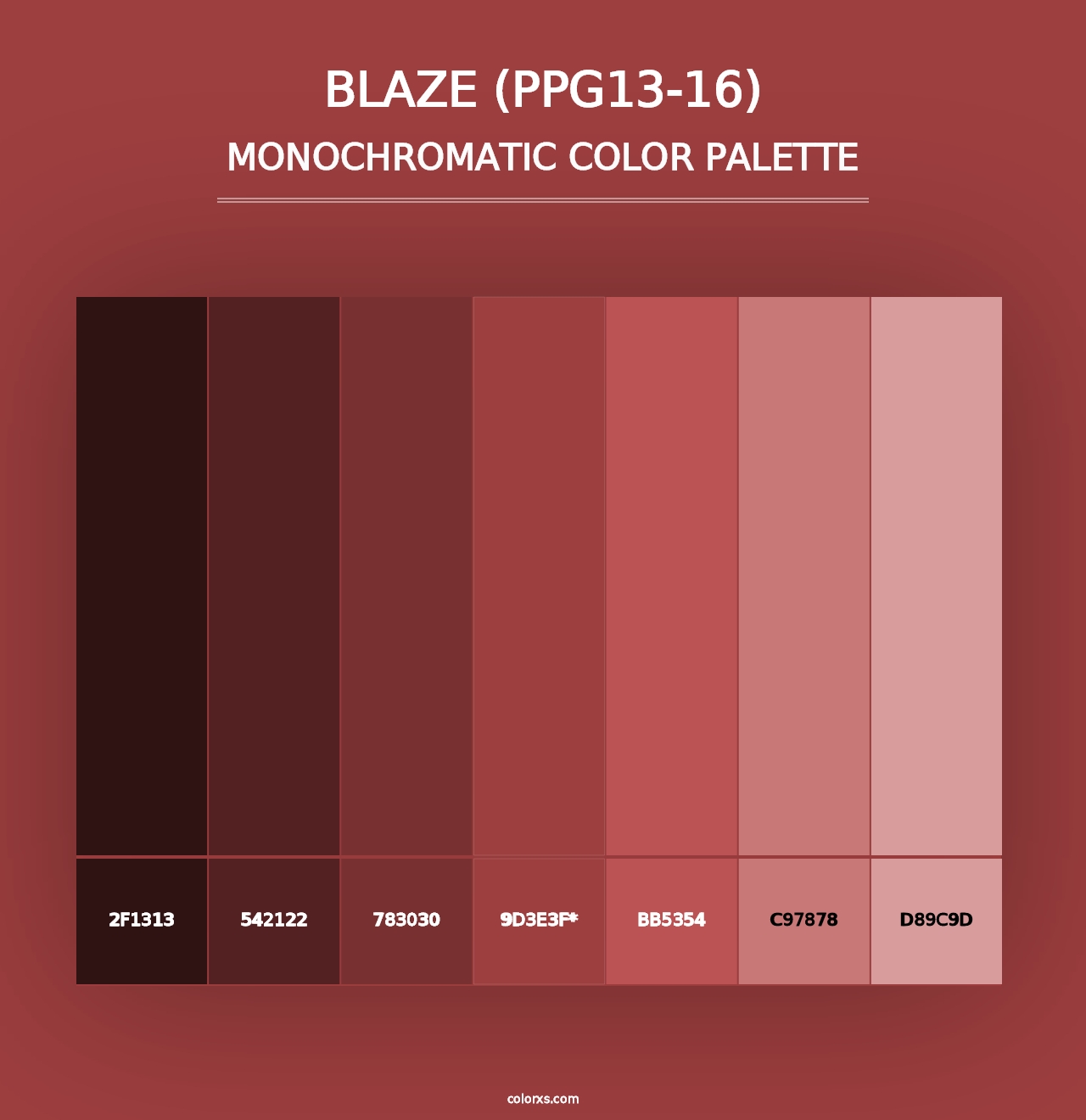 Blaze (PPG13-16) - Monochromatic Color Palette