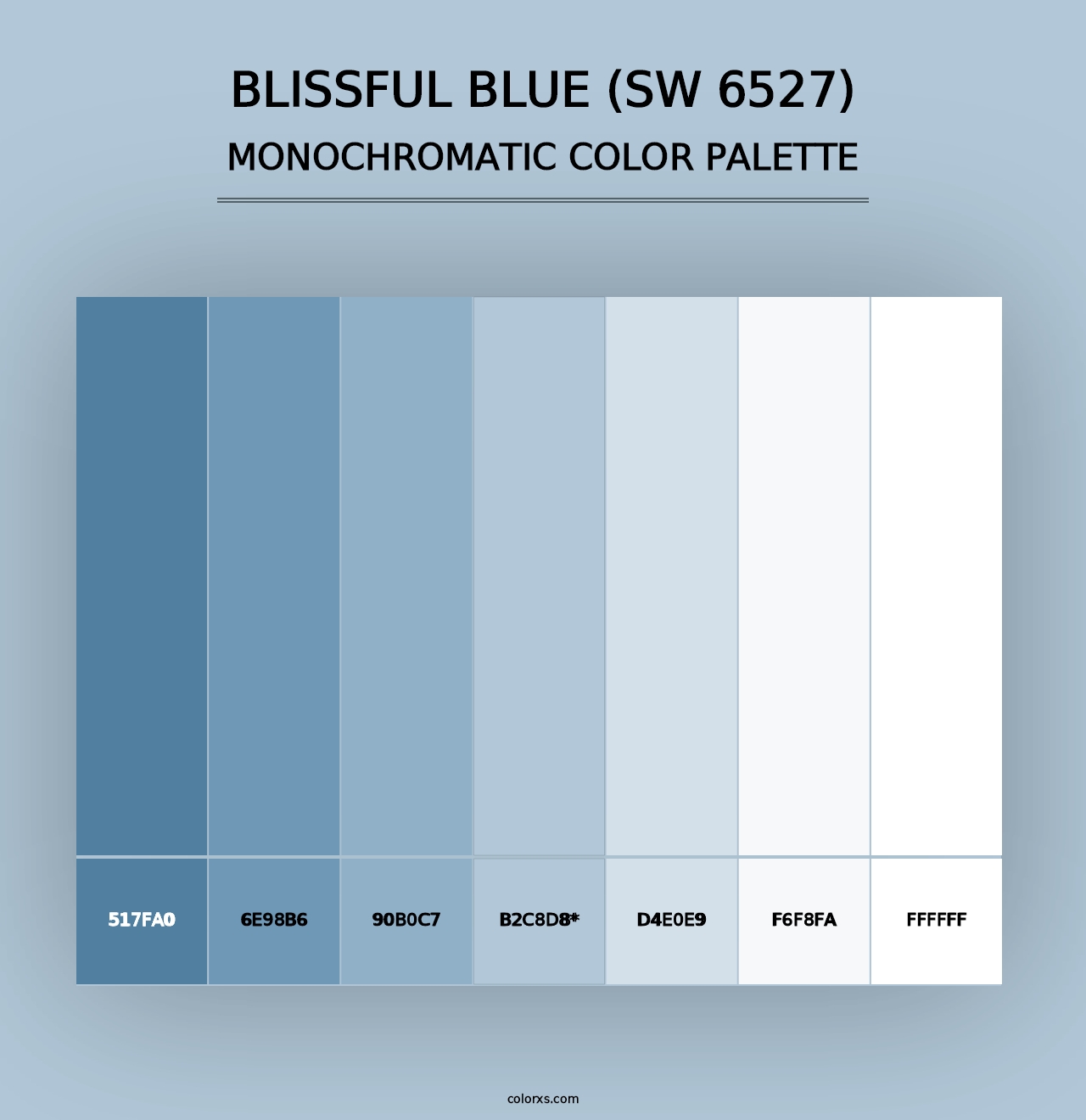 Blissful Blue (SW 6527) - Monochromatic Color Palette