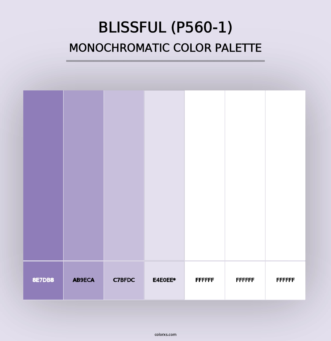 Blissful (P560-1) - Monochromatic Color Palette