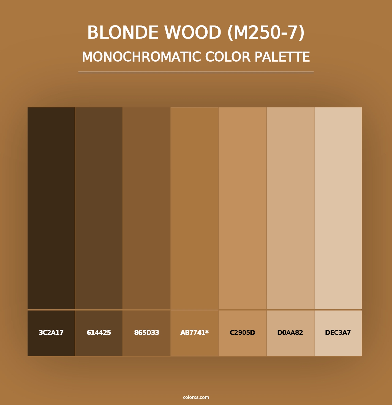 Blonde Wood (M250-7) - Monochromatic Color Palette