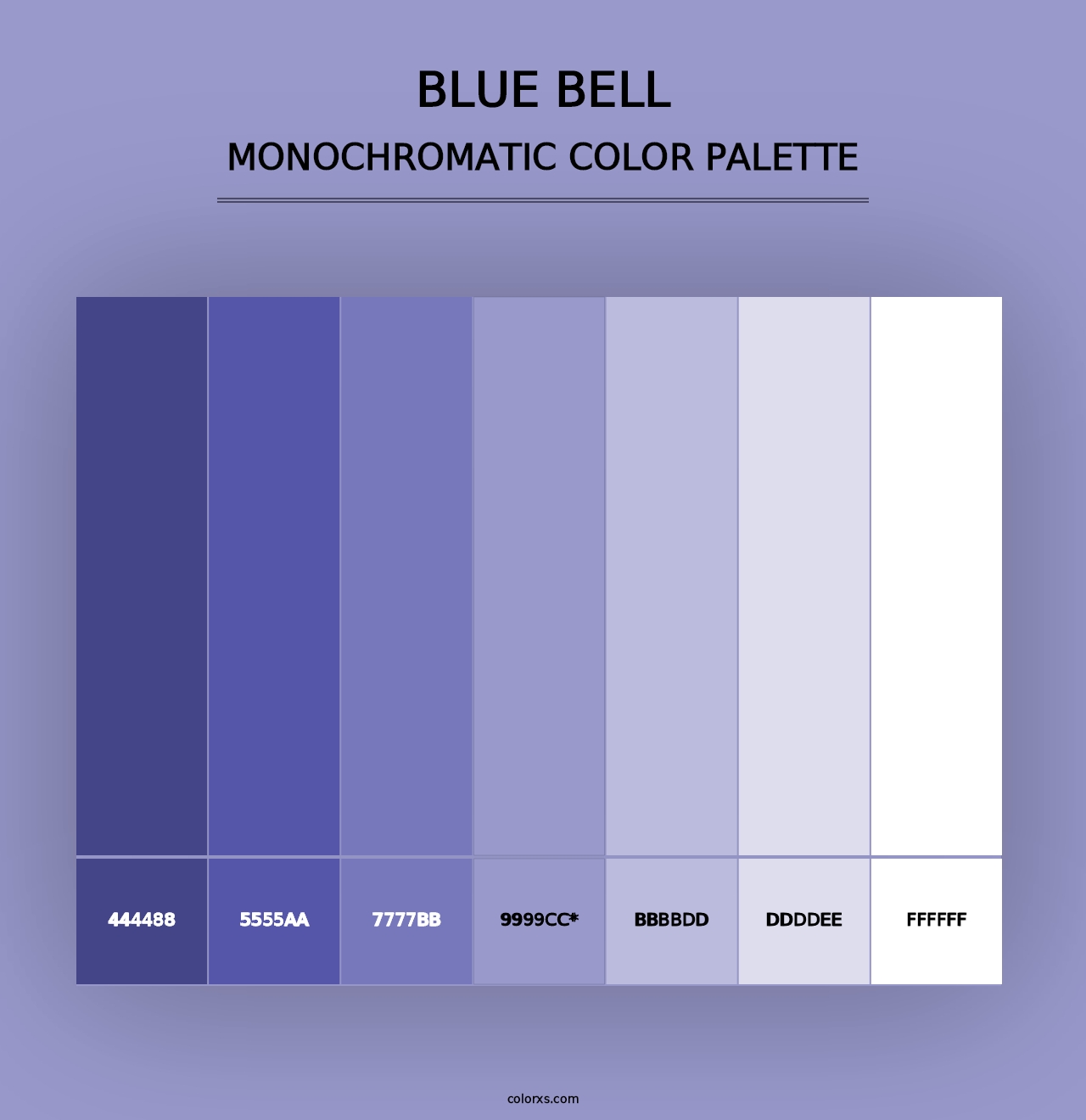 Blue Bell - Monochromatic Color Palette