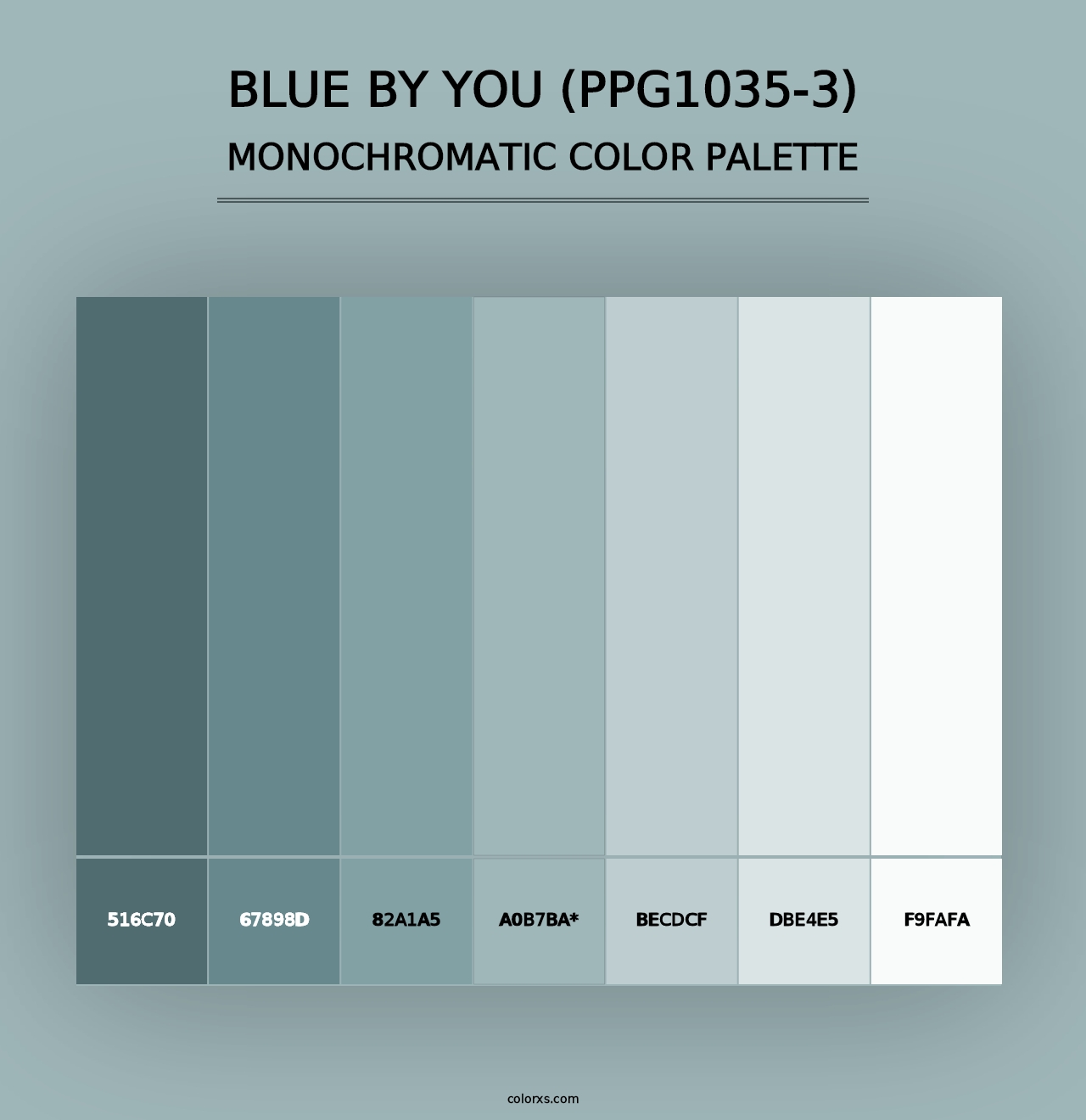 Blue By You (PPG1035-3) - Monochromatic Color Palette