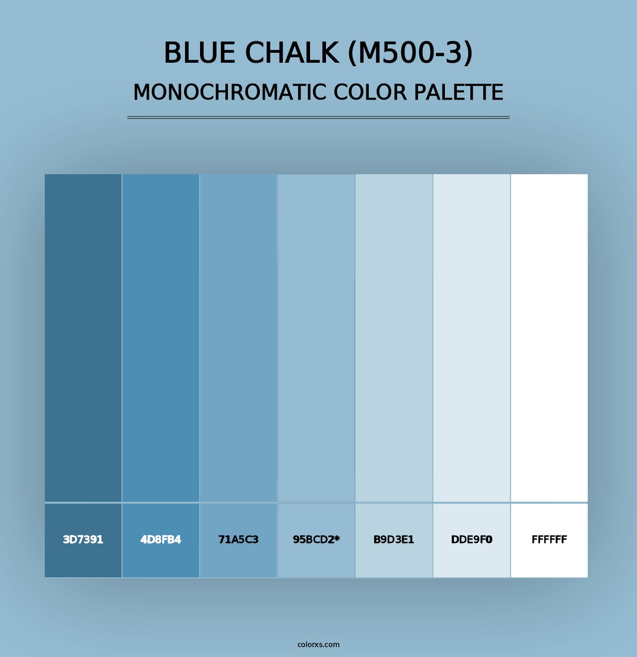 Blue Chalk (M500-3) - Monochromatic Color Palette