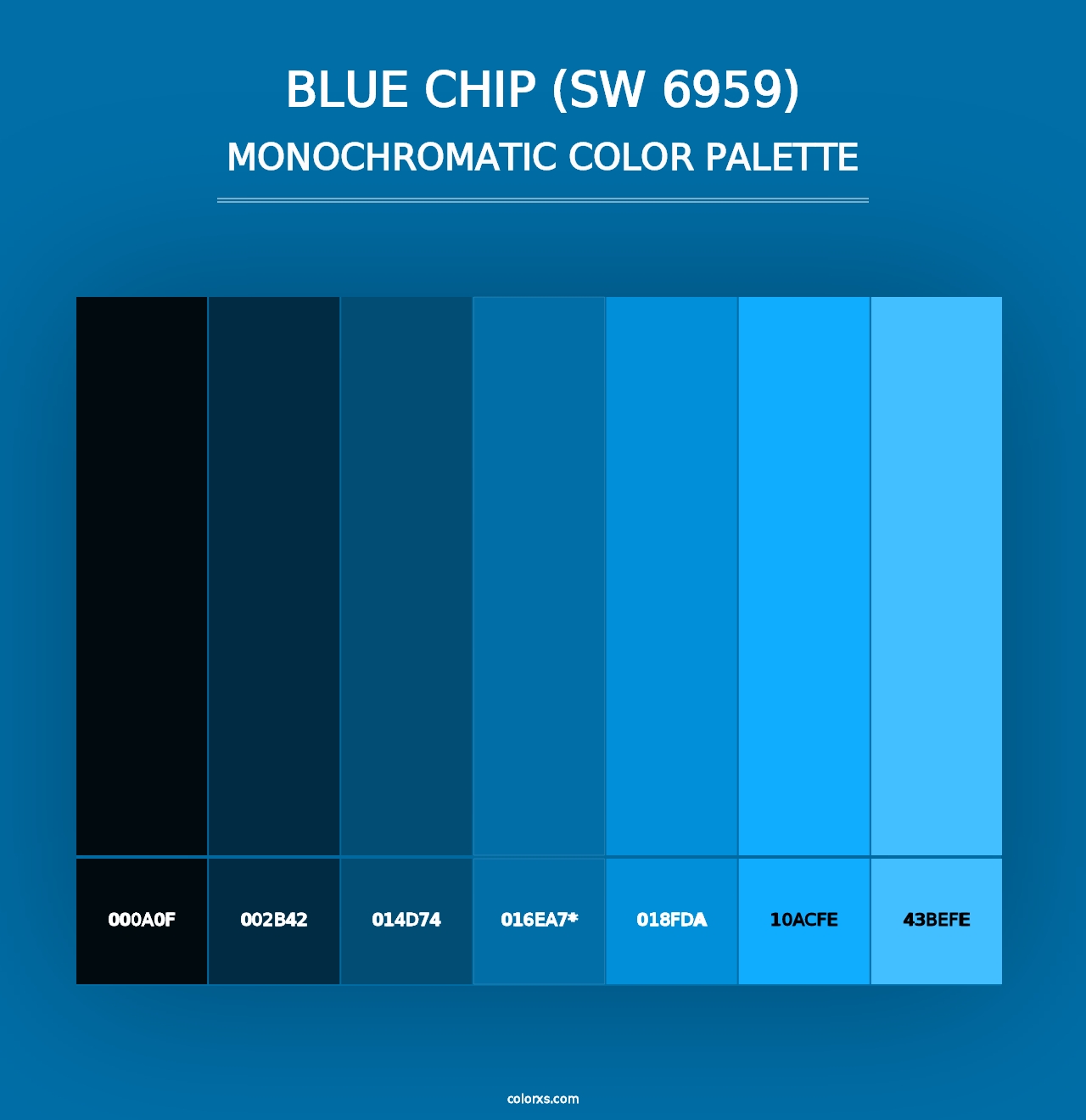 Blue Chip (SW 6959) - Monochromatic Color Palette