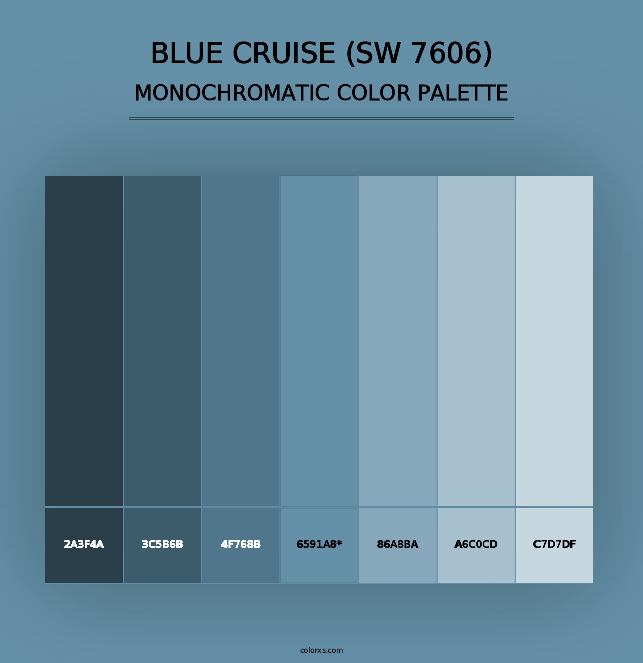 Blue Cruise (SW 7606) - Monochromatic Color Palette