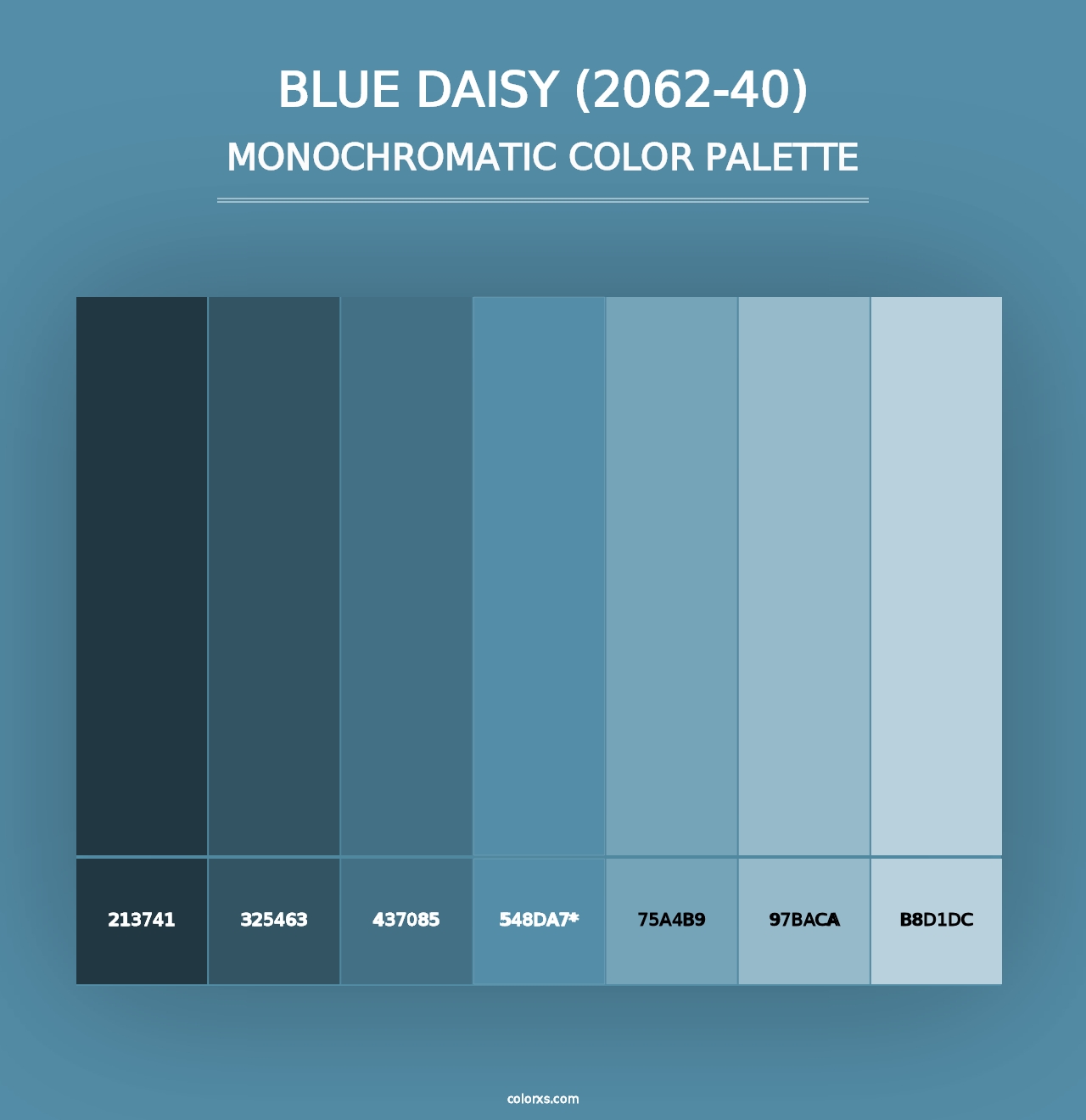 Blue Daisy (2062-40) - Monochromatic Color Palette