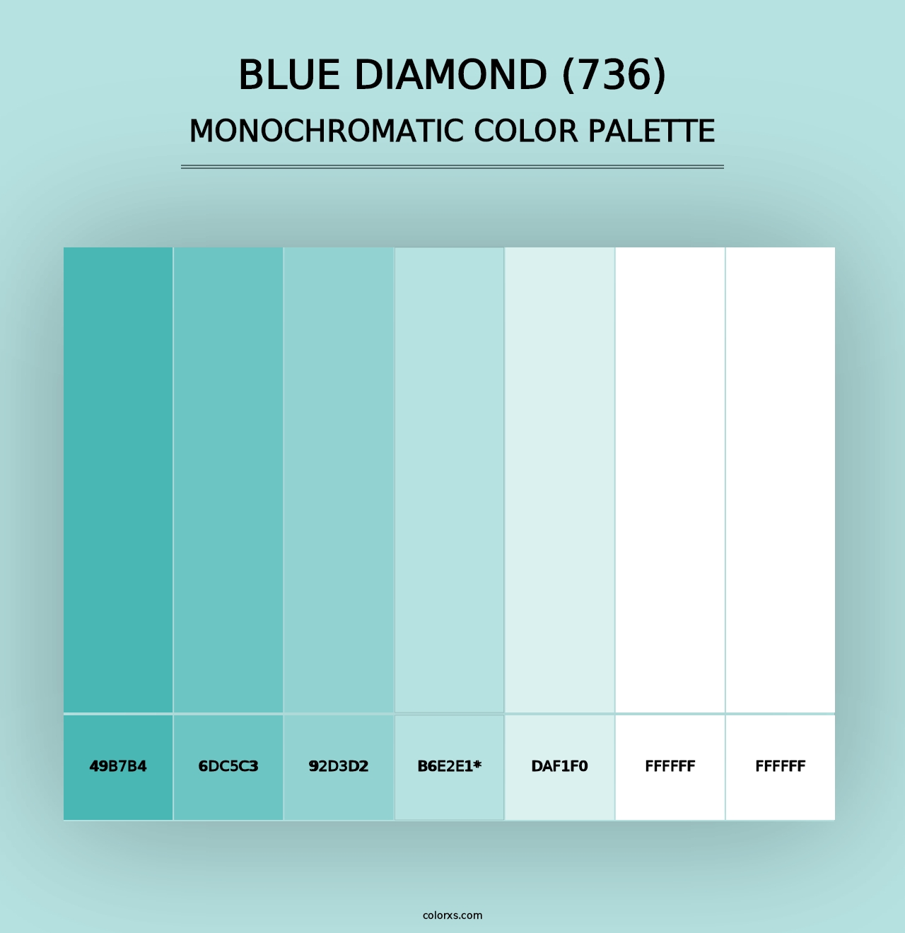 Blue Diamond (736) - Monochromatic Color Palette