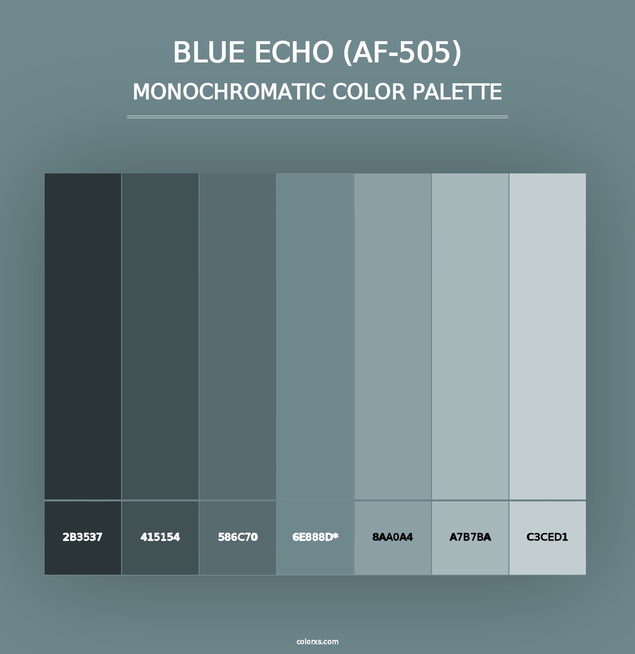 Blue Echo (AF-505) - Monochromatic Color Palette