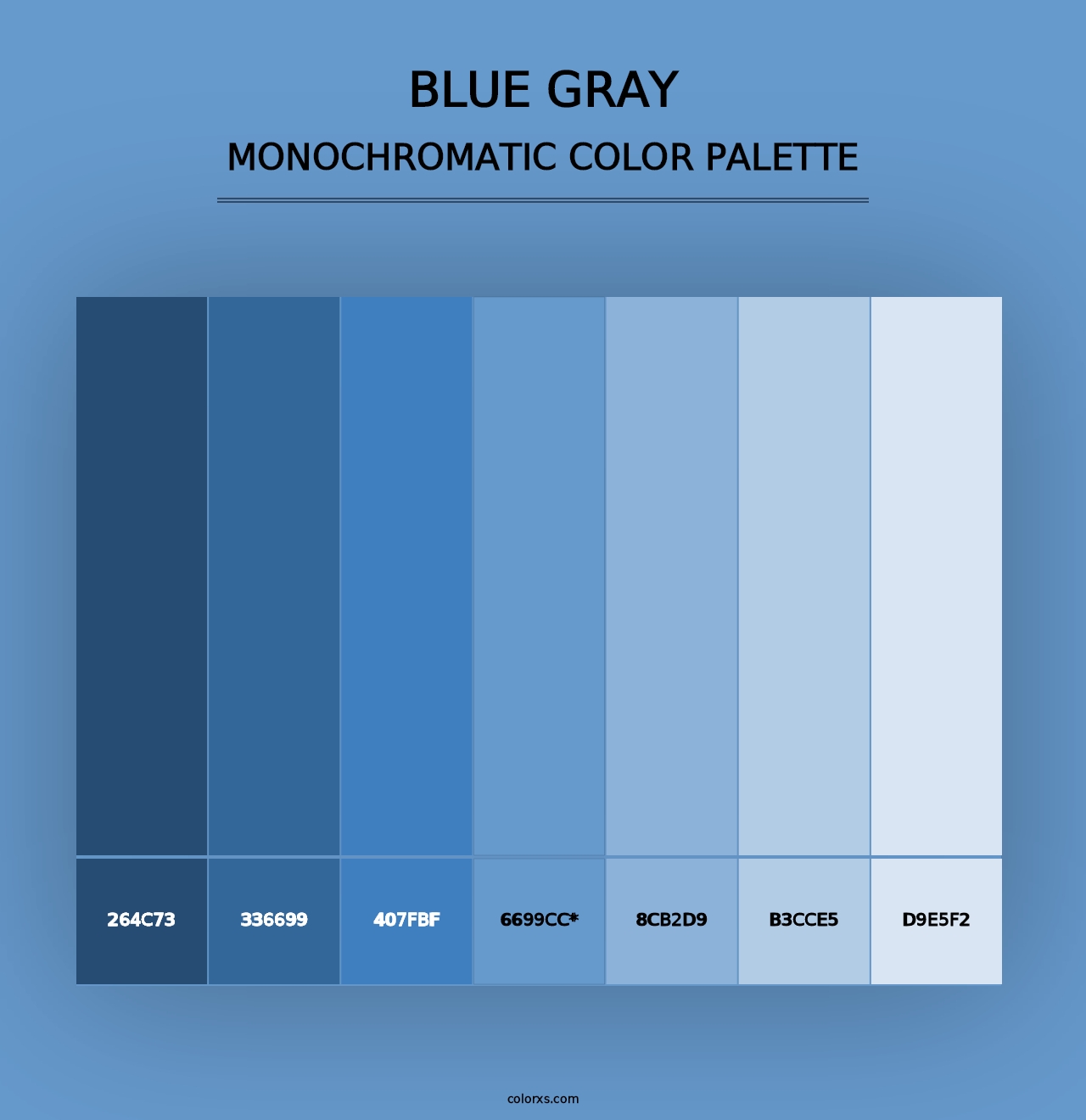 Blue Gray - Monochromatic Color Palette