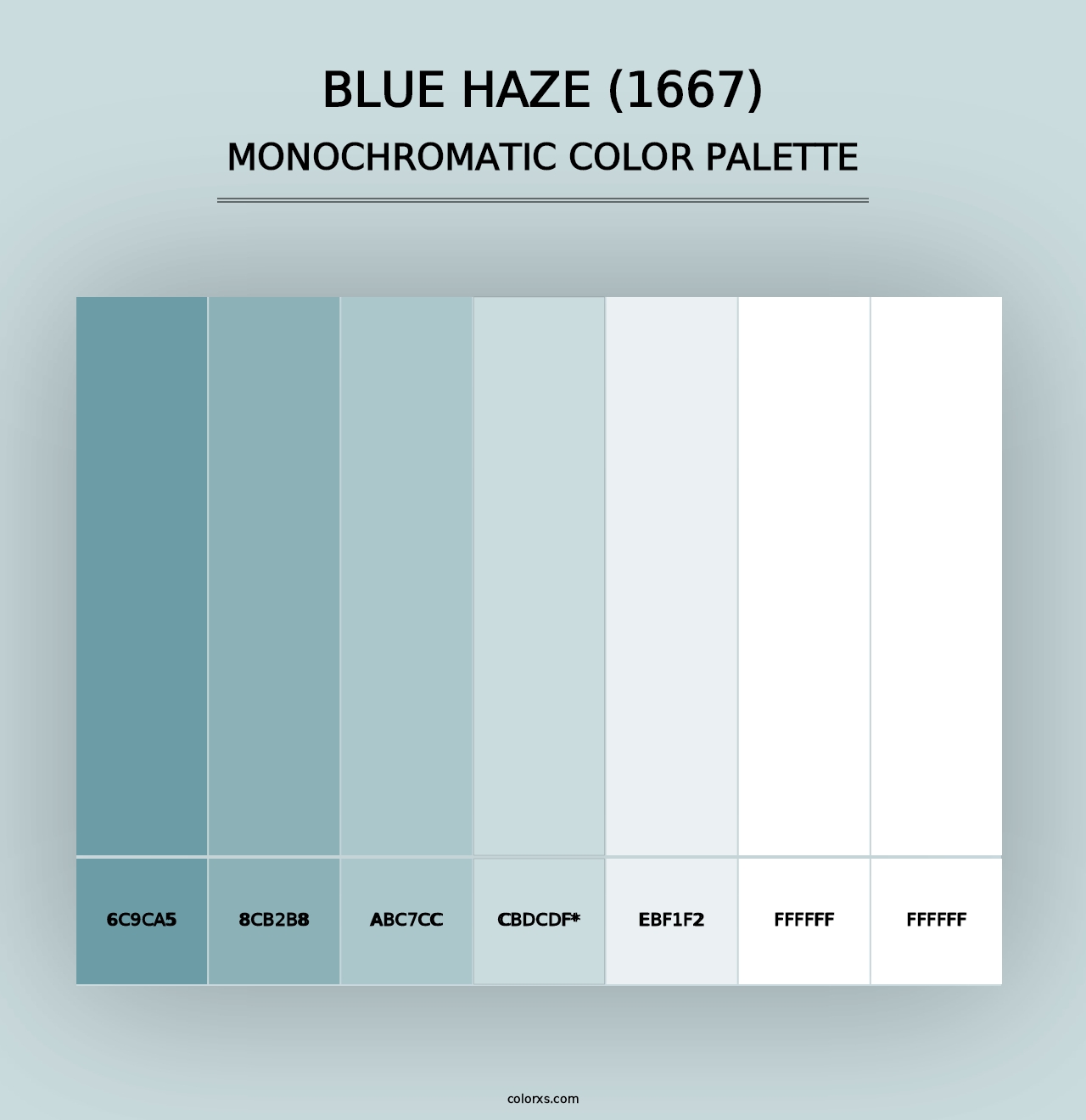 Blue Haze (1667) - Monochromatic Color Palette