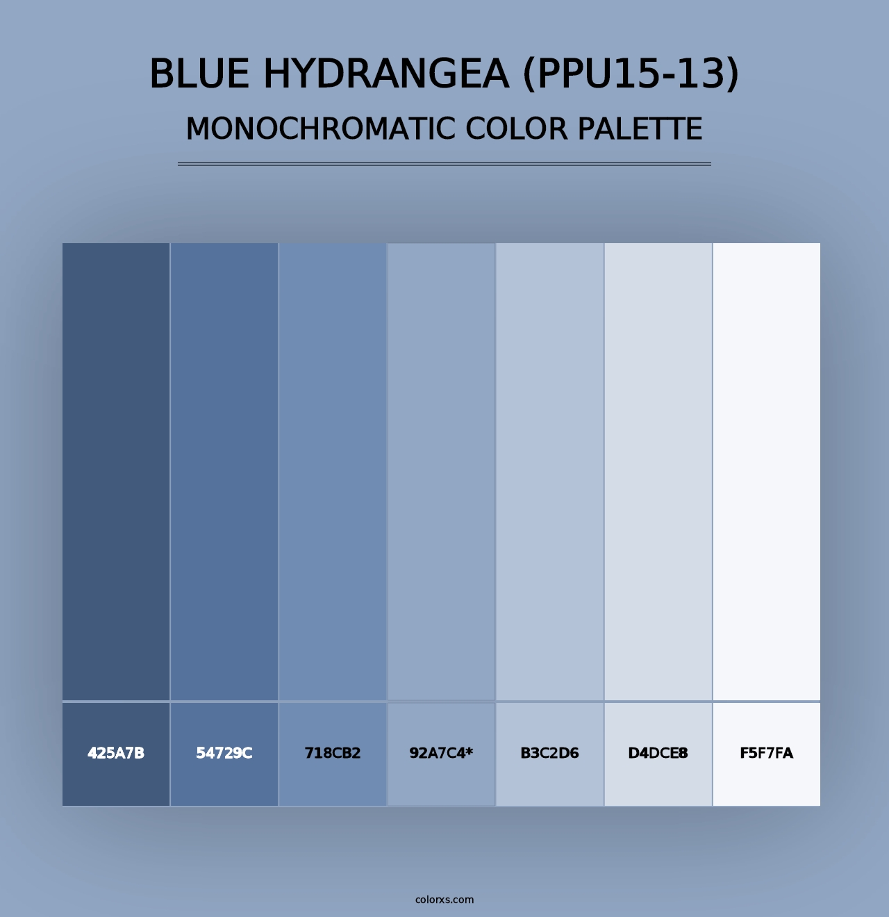 Blue Hydrangea (PPU15-13) - Monochromatic Color Palette