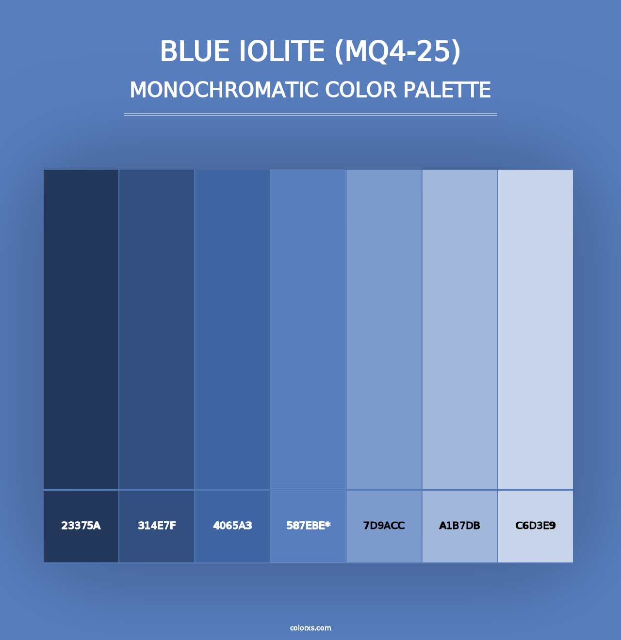 Blue Iolite (MQ4-25) - Monochromatic Color Palette