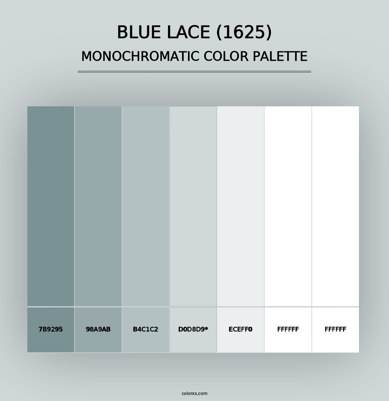 Blue Lace (1625) - Monochromatic Color Palette