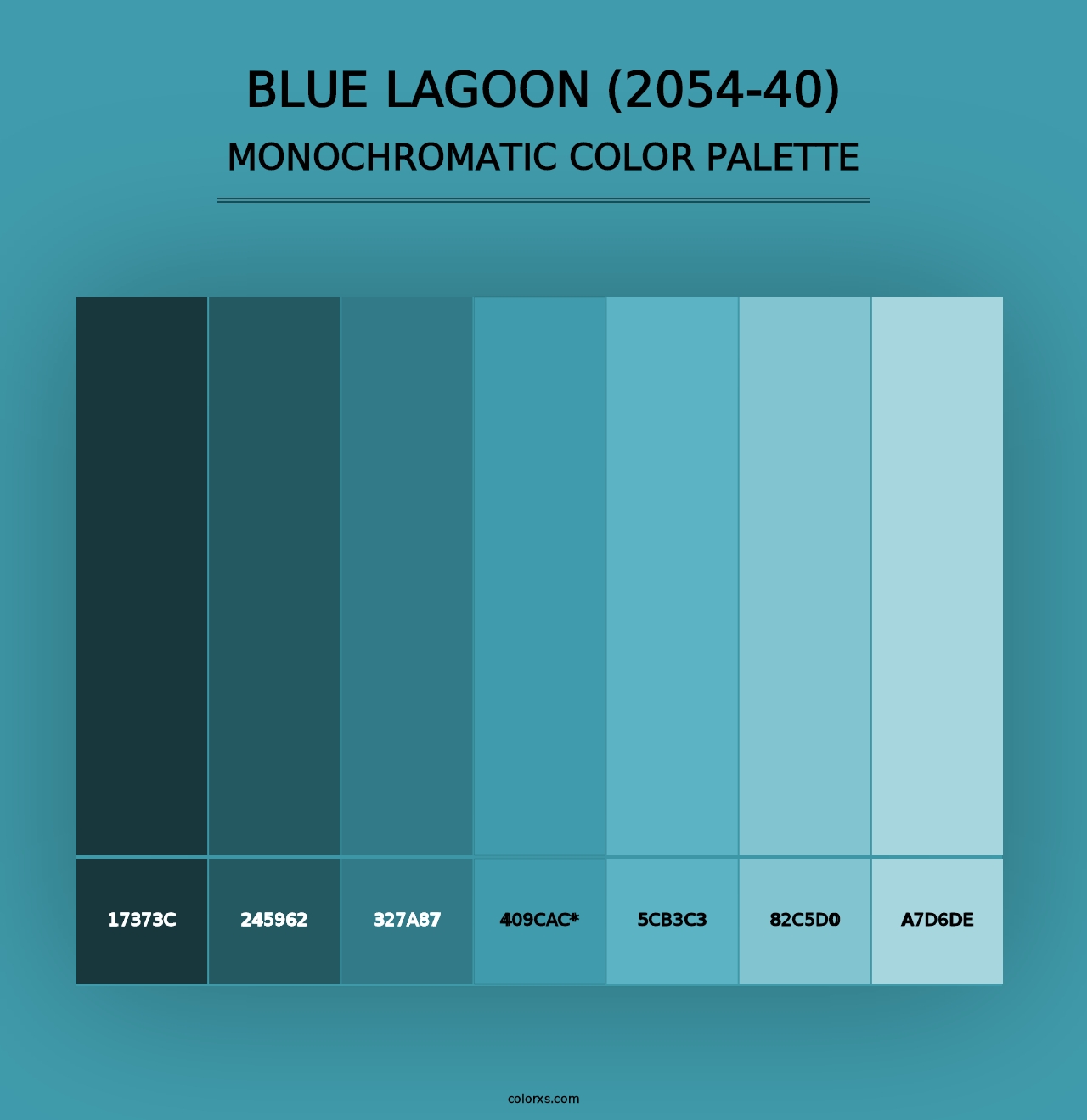 Blue Lagoon (2054-40) - Monochromatic Color Palette