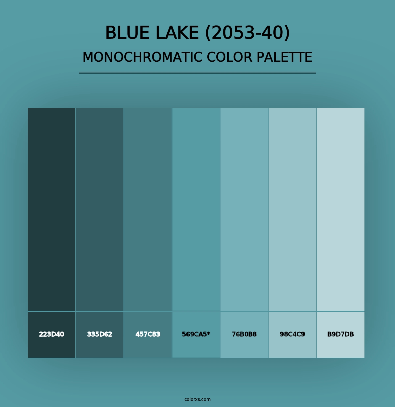 Blue Lake (2053-40) - Monochromatic Color Palette